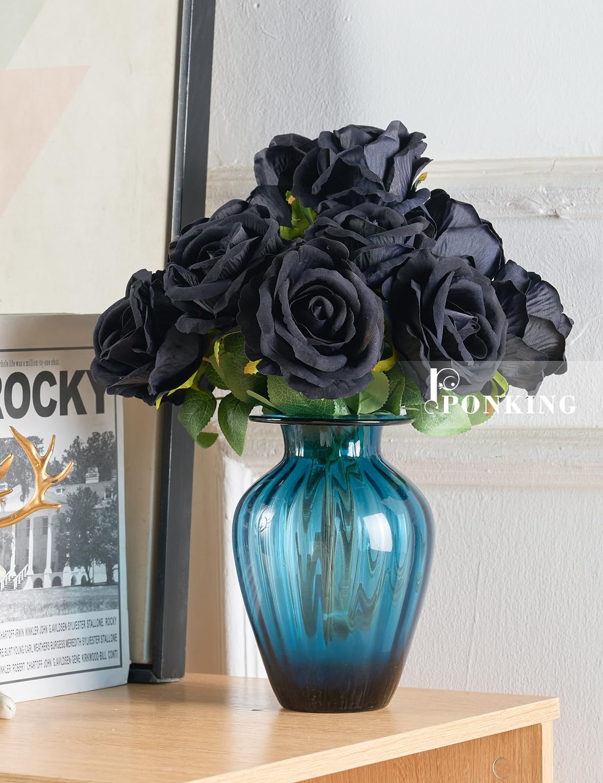 3.5″(9cm) Rose Artificial Flower 12pcs Realistic Faux Silk Roses Fake Flowers…