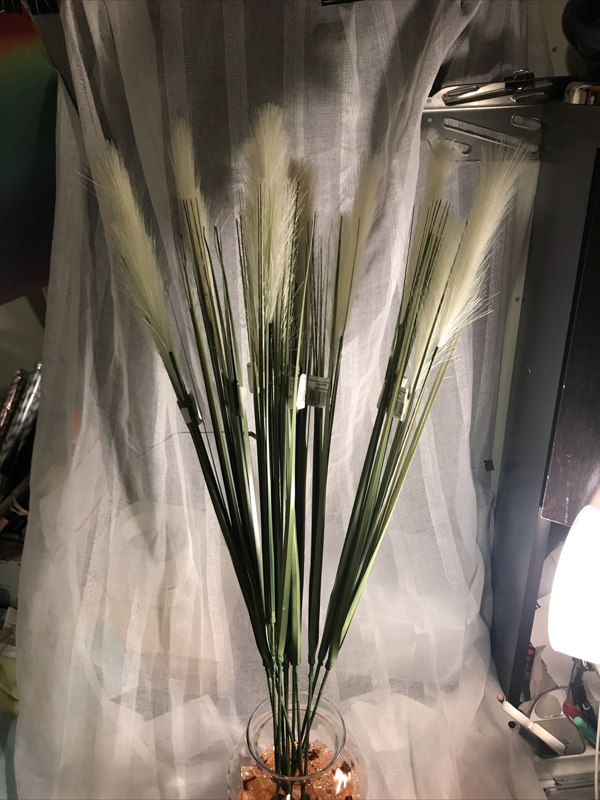 MAINSTAYS GR Grass Stems Decorative Faux Greenery Floral NEW 12 Stems Cream NWT
