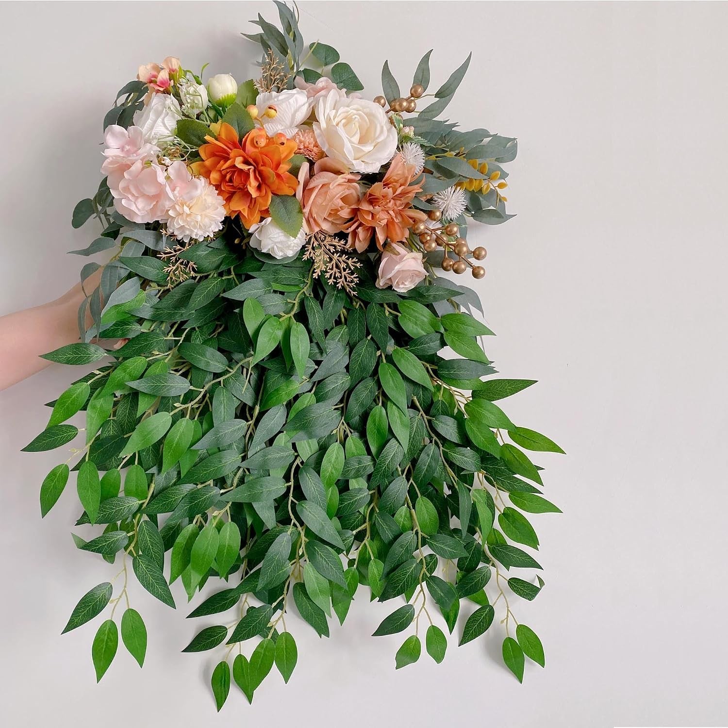 40pcs Italian Ruscus Greenery 68cm Artificial Greenery Stems Leaf Greenery