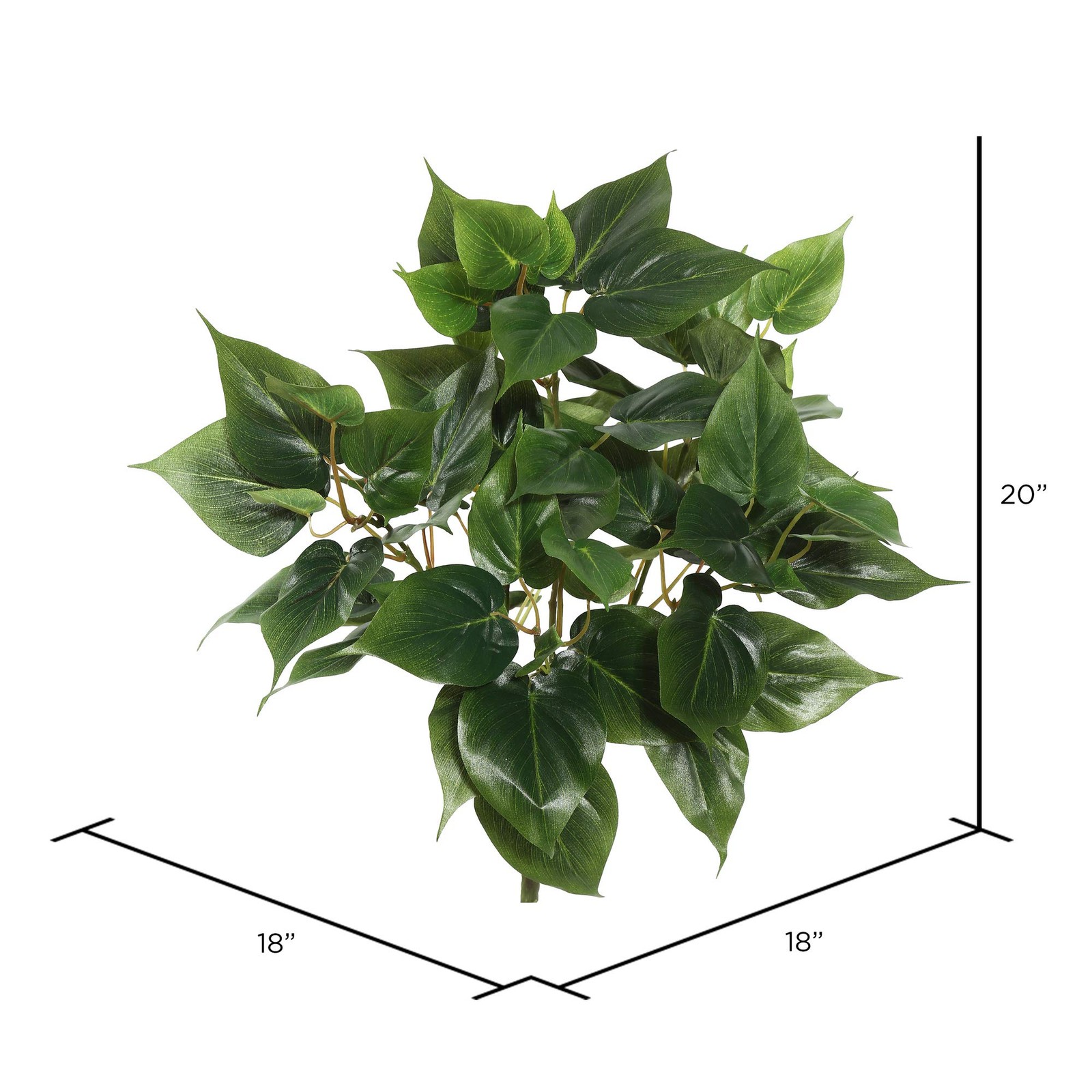 Vickerman 20″ Contemporary Fabric Artificial Philo Bush in Green