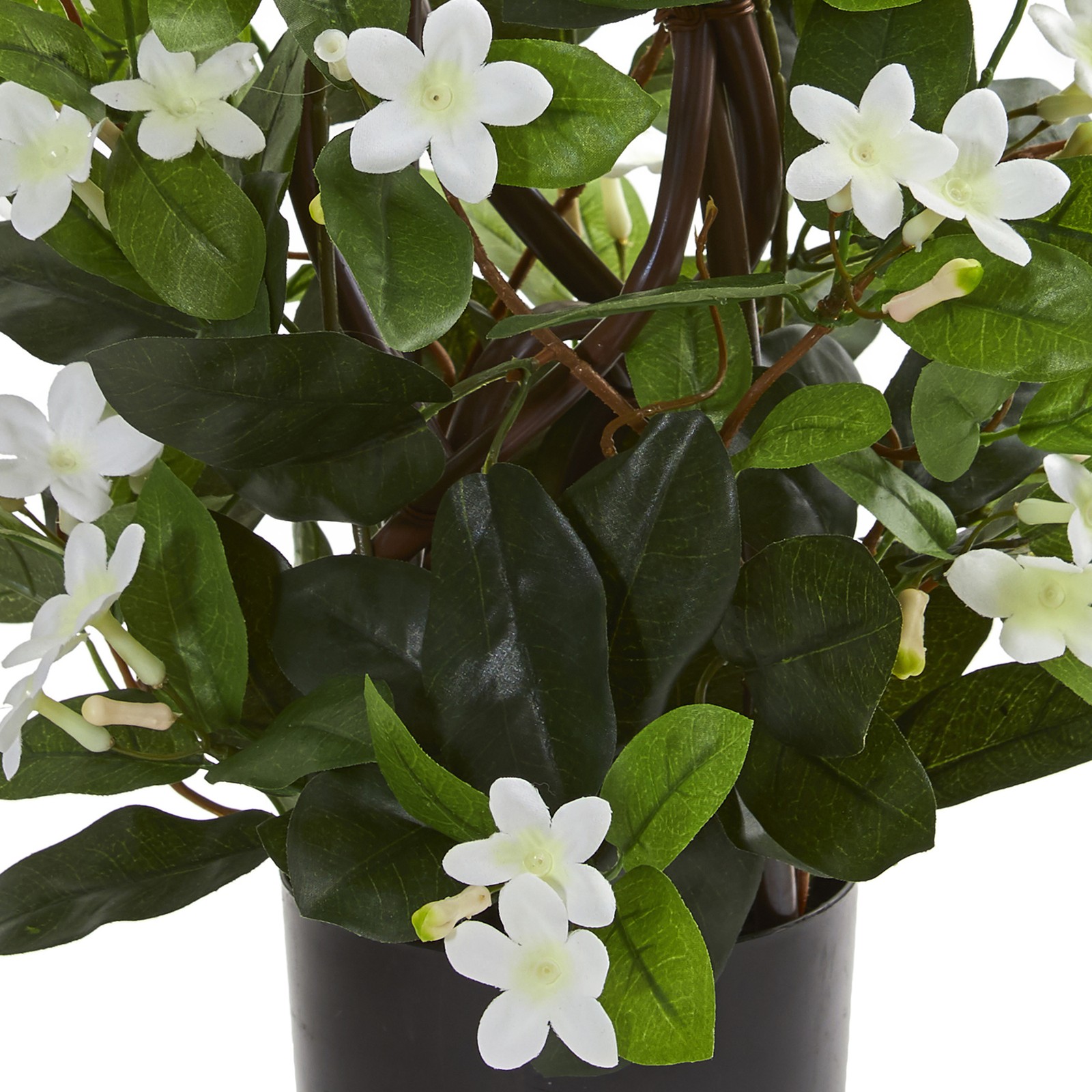 Nearly Natural 24″ Stephanotis Artificial Climbing Plant in White