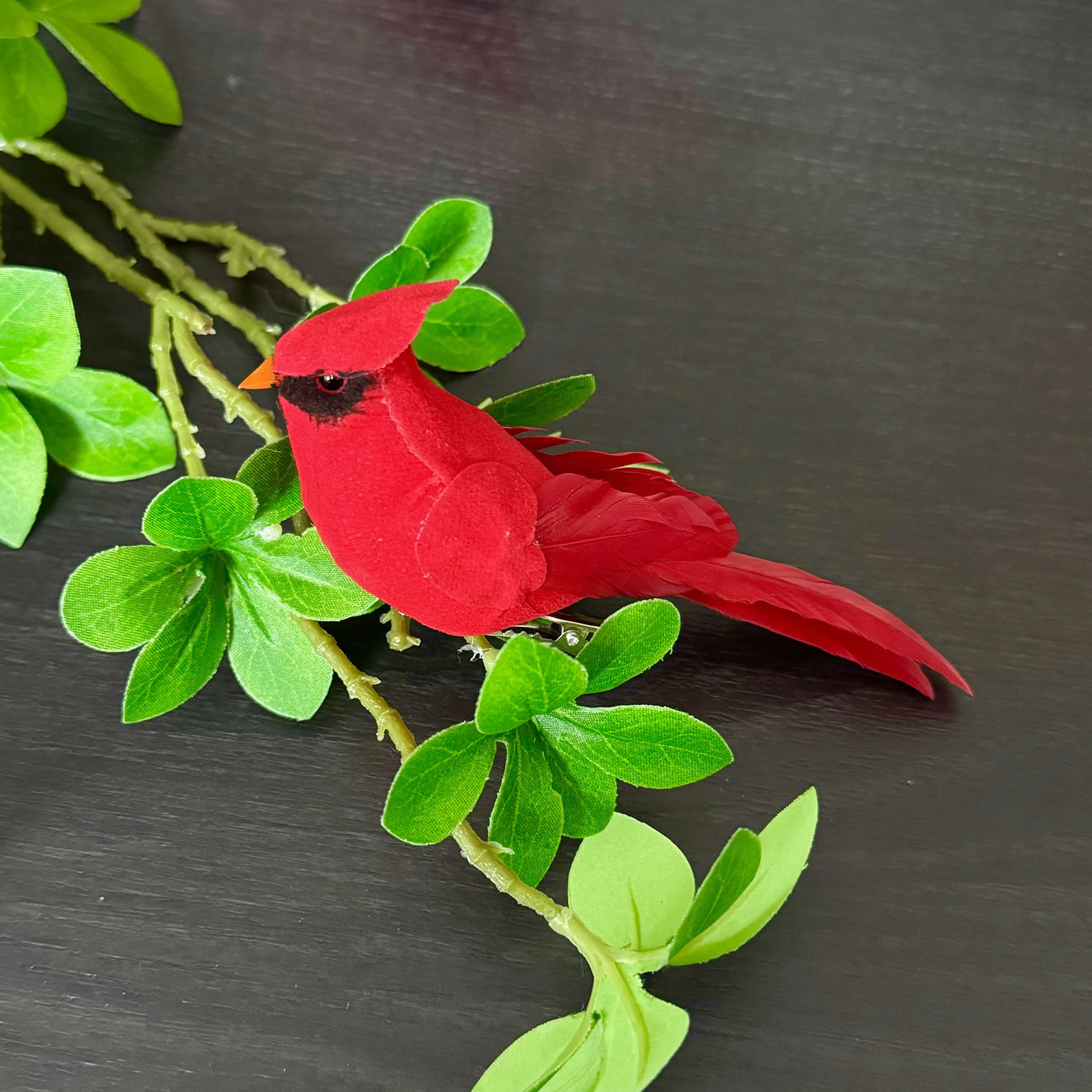 3 Pcs Artificial Red Feather Bird,Modern Jungle Garden Home…