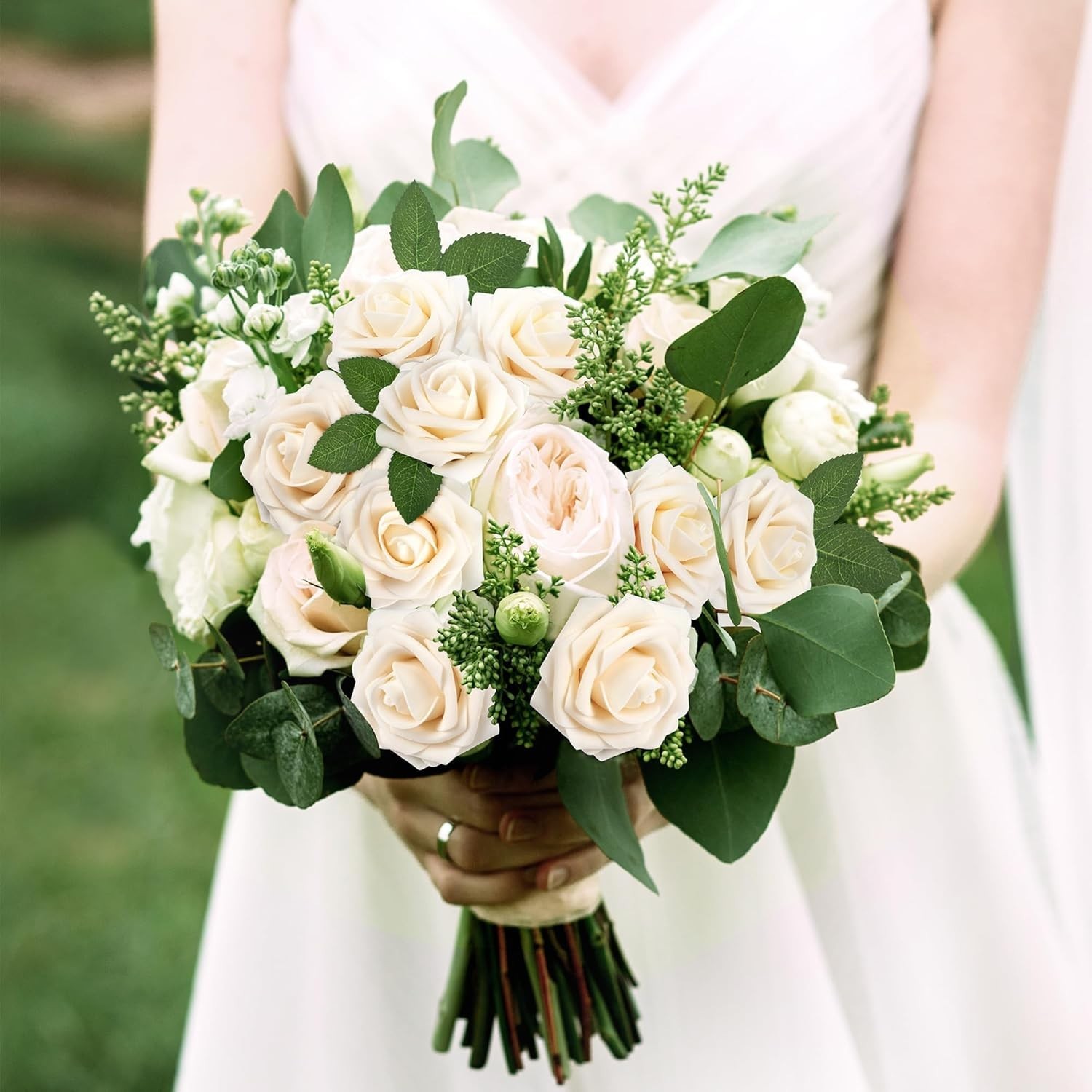 50Pcs Flores Artificiales Rosas Grandes Matrimonio Regalo Novia Para Decoracion