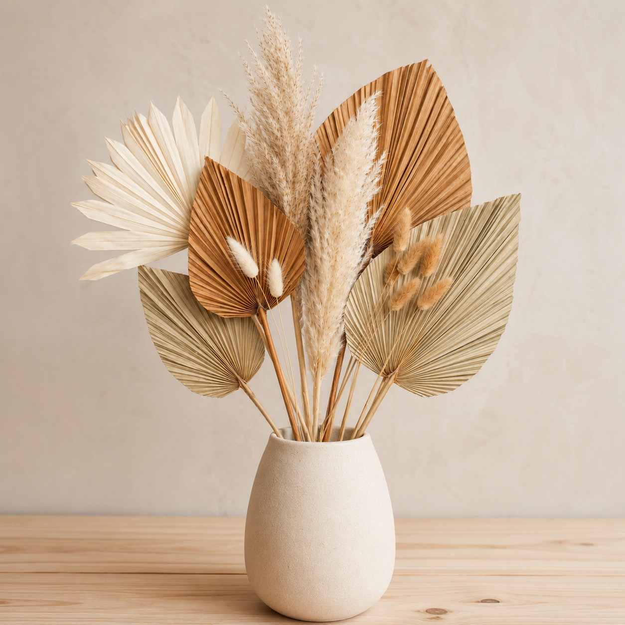 20Pcs Dried Palm Leaves Pampas Grass Mix 19-20in Boho Wedding Home Decor