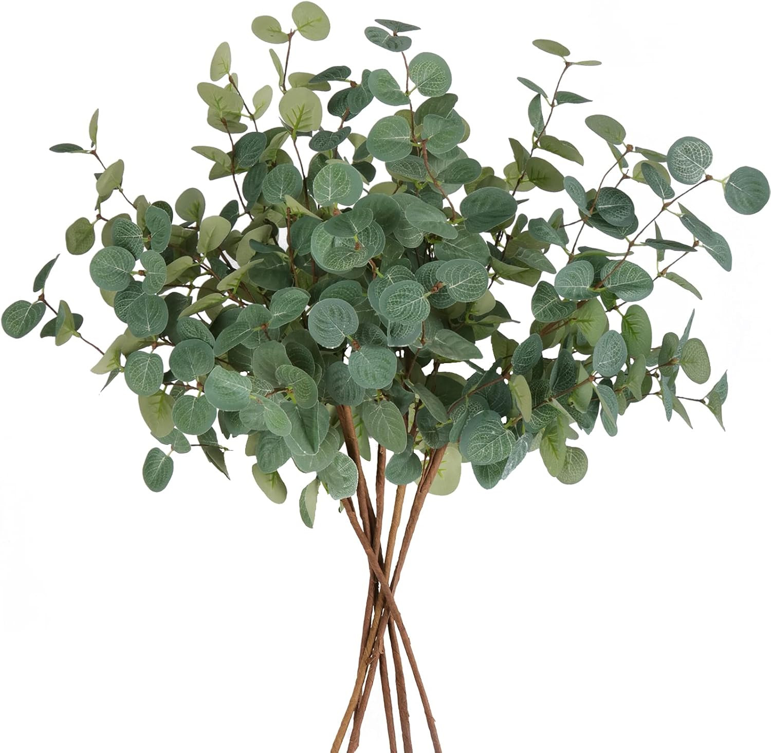 6Pcs Artificial Eucalyptus Stems 24in Faux Greenery Floral Decor for Vase Home