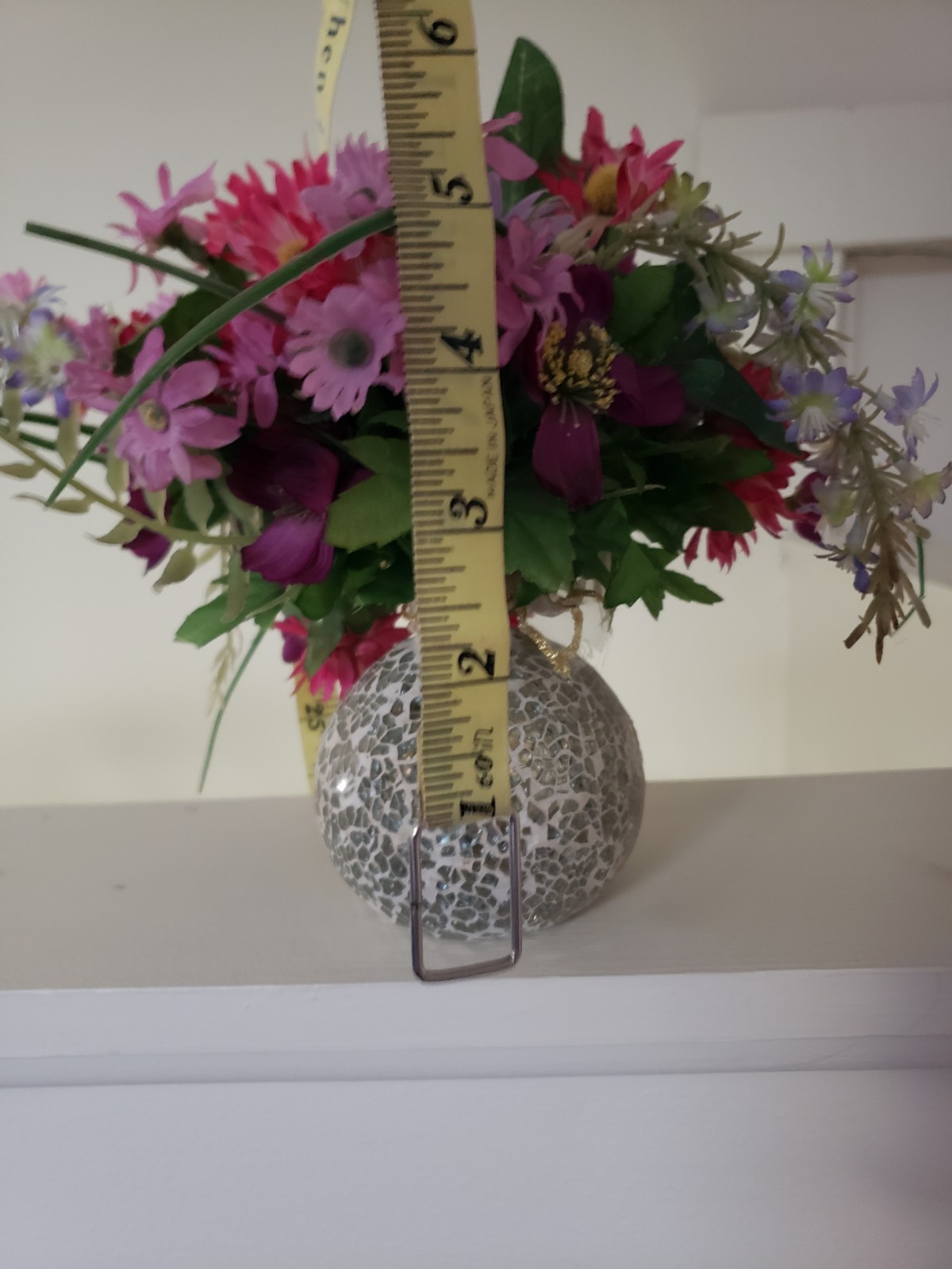 Easter Home Decor Artificial Flowers With Glass Vase 6″ Height