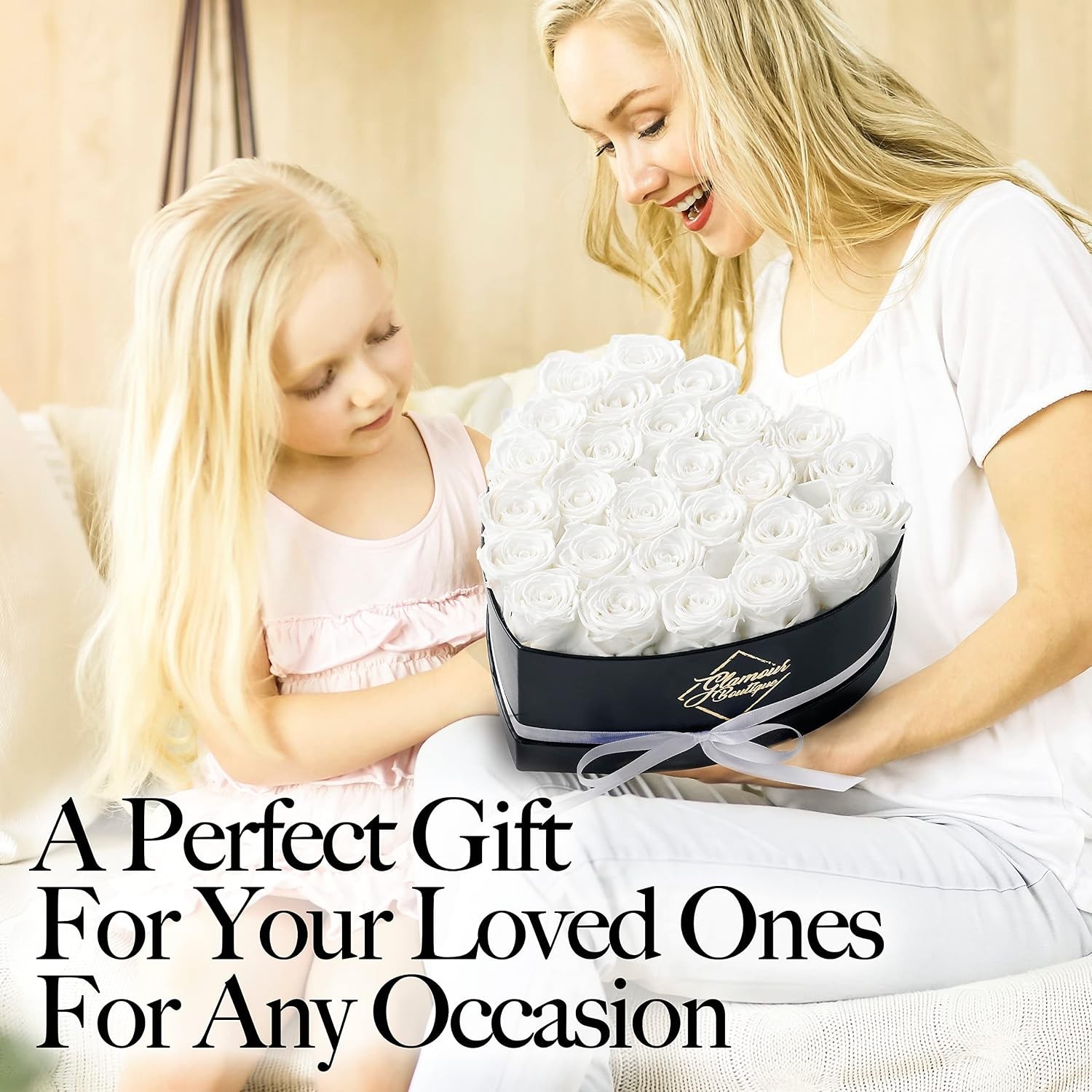 White Eternal Roses – Perfect Gift for Mother’s Day