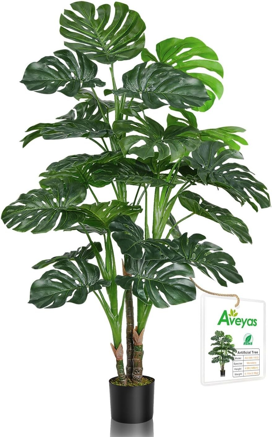 Large Artificial Monstera Deliciosa Tree – 4.5ft Tall
