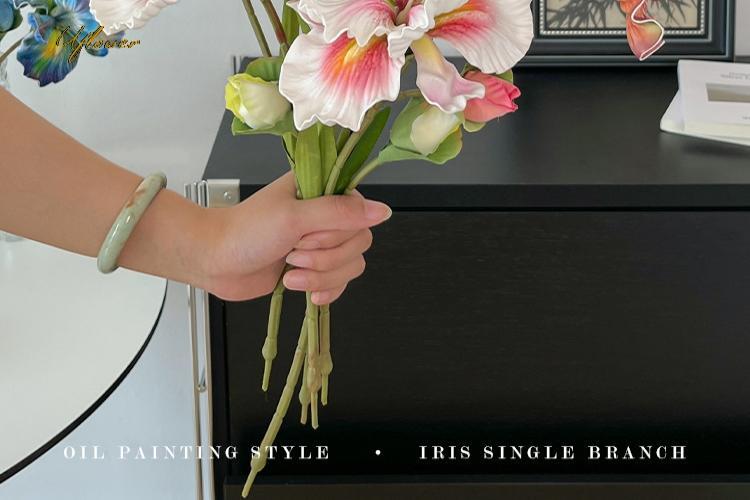 45cm Artificial Flower Rose Bouquet Iris Alice Eva Feel Fake Flower Home Wedding