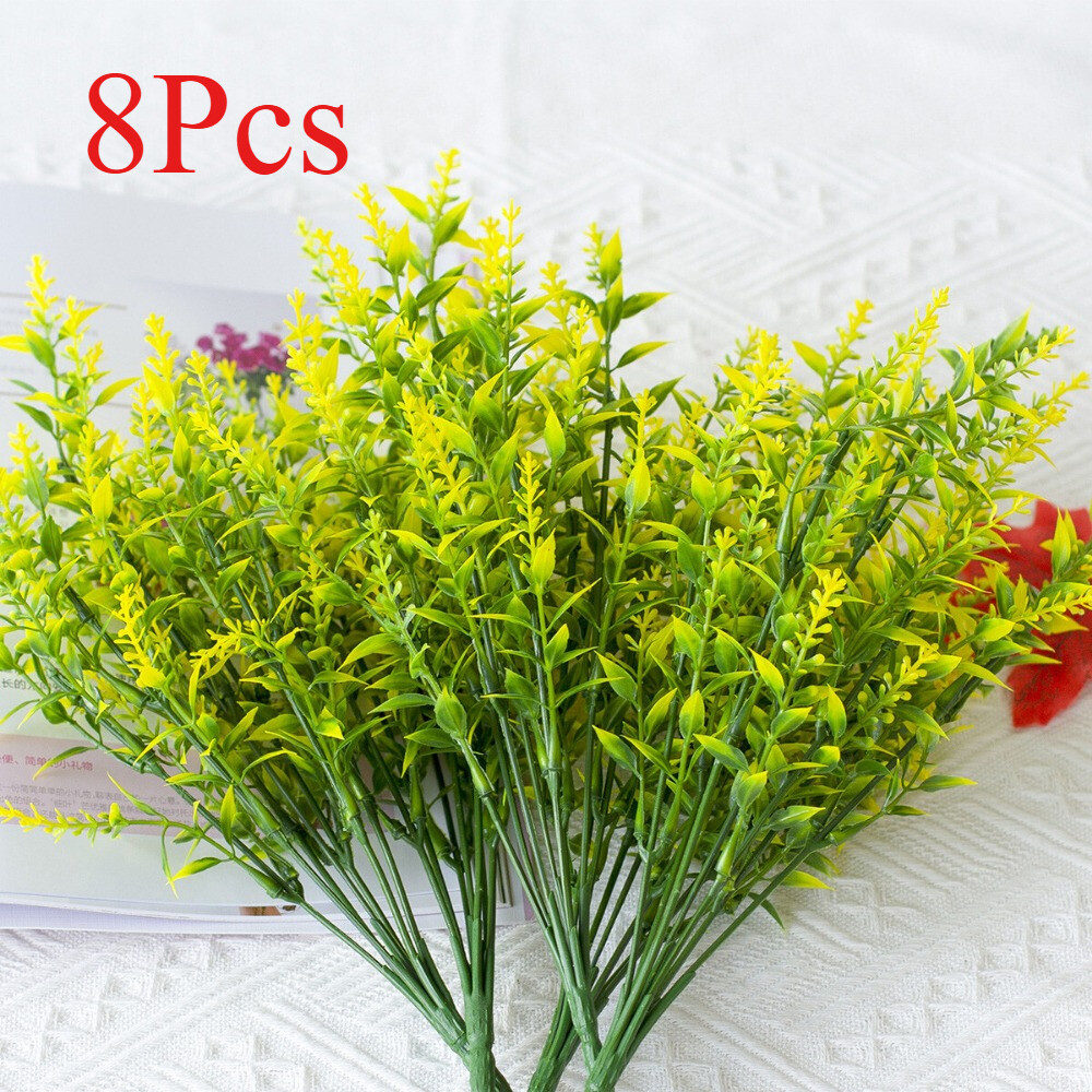 8Pcs Set of Artificial Lavender Simulated Plants Home Outdoor Garden Decoration
