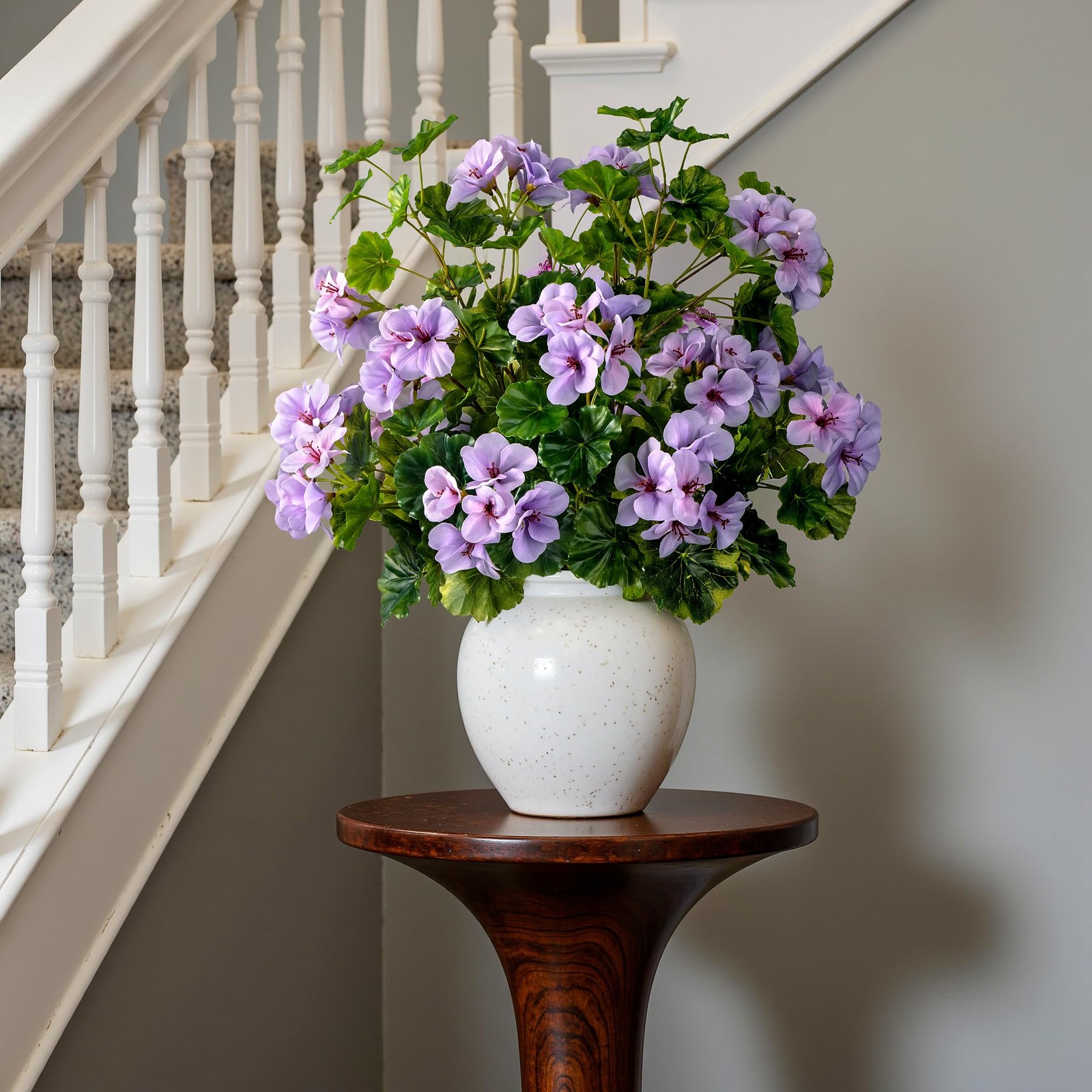 Artificial Geraniums 17.7In UV Resistant Fake Flowers for Indoor Outdoor Decor