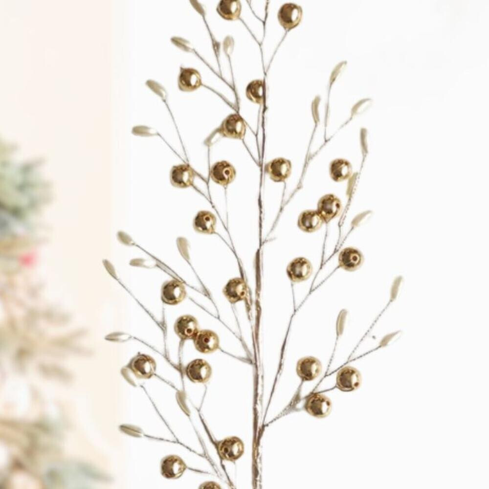 Package of 4 Gold Balls and Pearls 21″ Floral Sprays