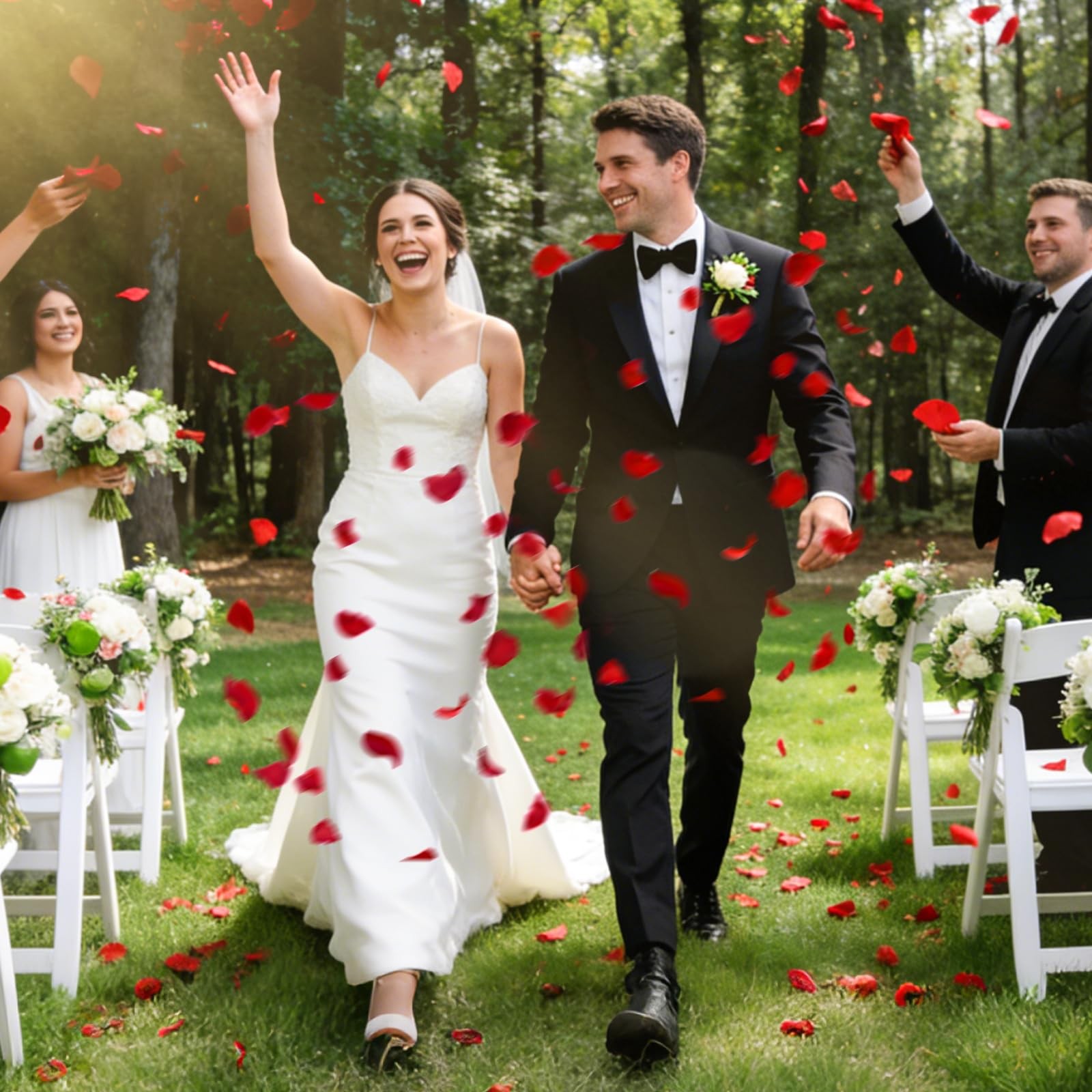 1200 PCS Artificial Silk Rose Petals Decoration for Romantic Night, Wedding, …