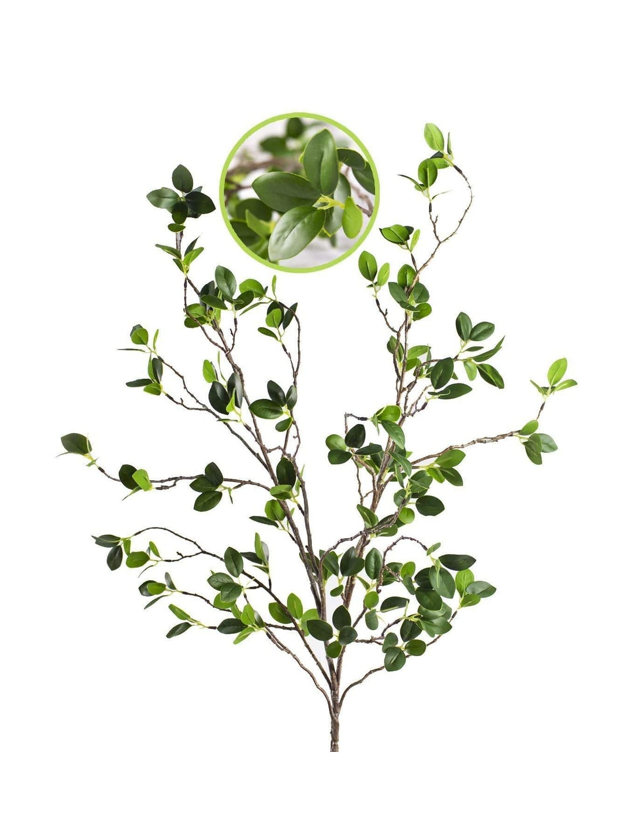 Artificial Plant 43.3 Inch Green Branches Leaf Shop Garden Office Home Decora…