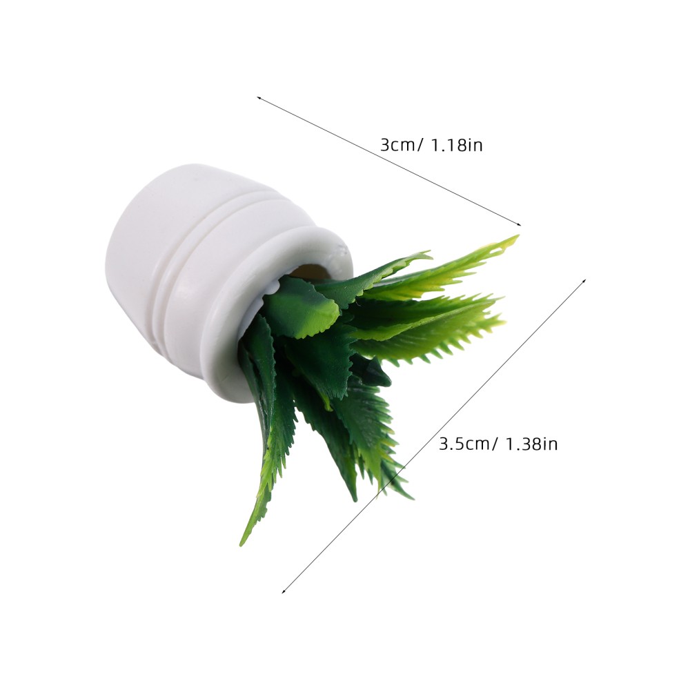 4 Pcs Dollhouse Simulation Potted Plant Mini Fake Plants Miniature Accessories