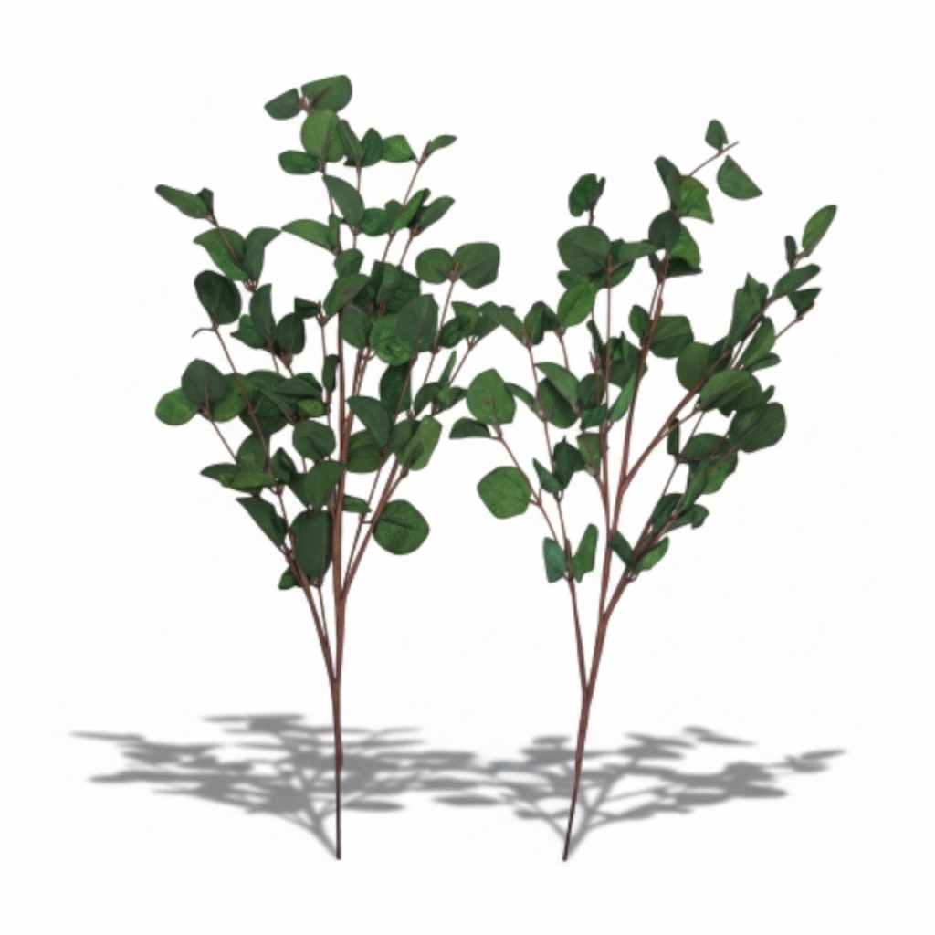 NWOT Bundle Of 31″ Real Touch Deep Green Faux Eucalyptus Stems!!