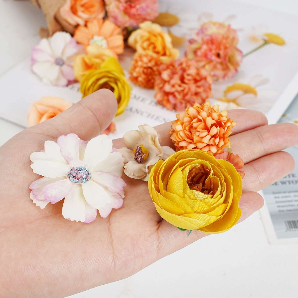 20Pcs Pop Silk Artificial Fake Rose Flower Heads Bulk Craft Wedding Party Decor