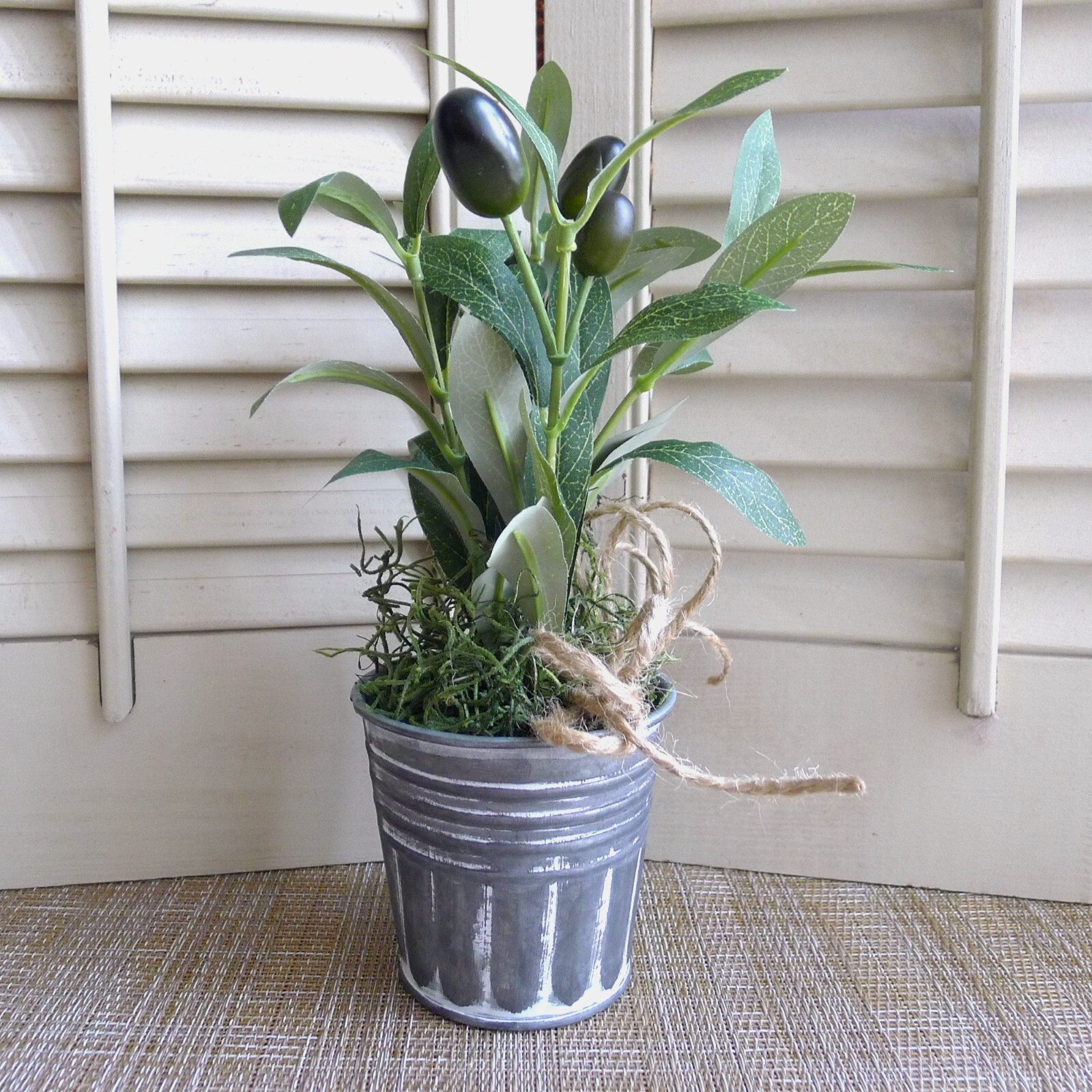Olive Tree Branch Small Arrangement for Home Office Dining Restaurant Prop Decor
