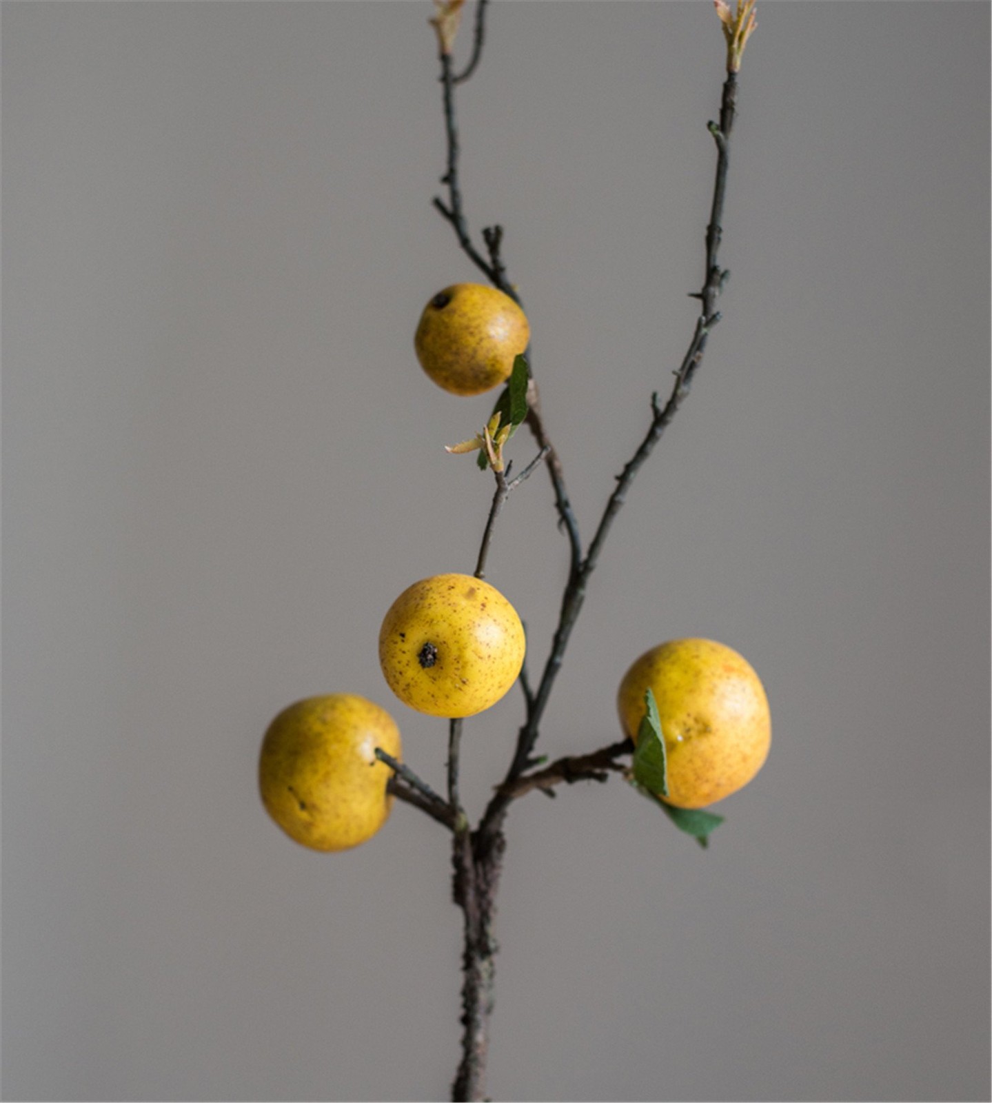 3pcs Artificial Pear Tree Branches Fake Pear Fruit Spur