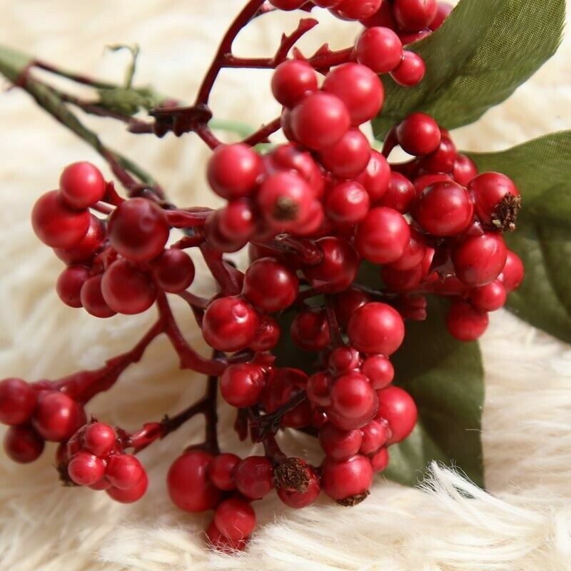 Bean Branch Simulation Flower Christmas Berry Artificial Flower Home Decor