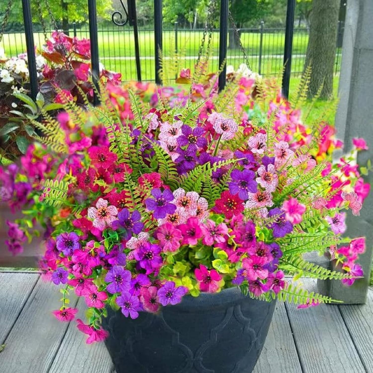 Elegant 12 Bundle UV Resistant Faux Outdoor Flowers for Weddings & Decor