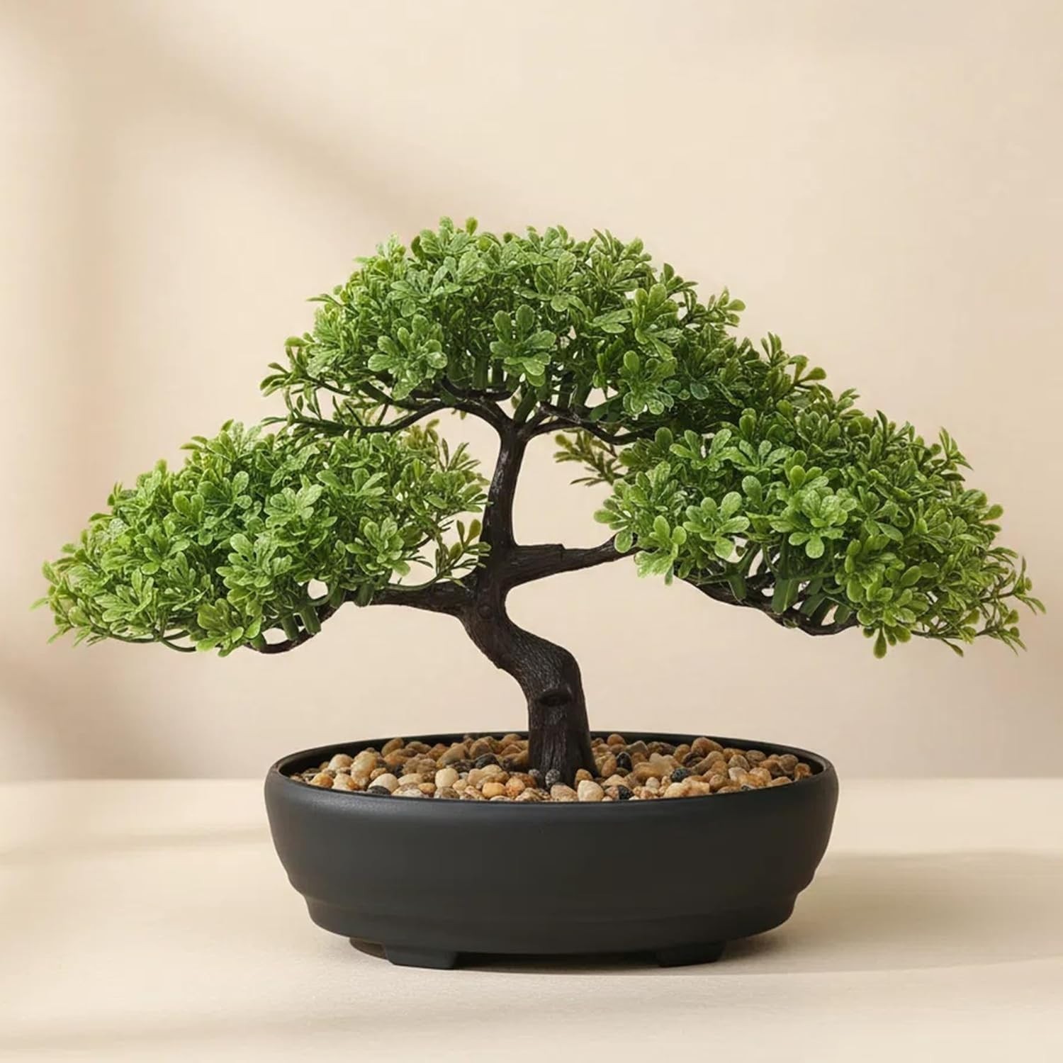 Compact 9.05″ Faux Juniper Bonsai Tree – Maintenance-Free Shelf Accent Piece