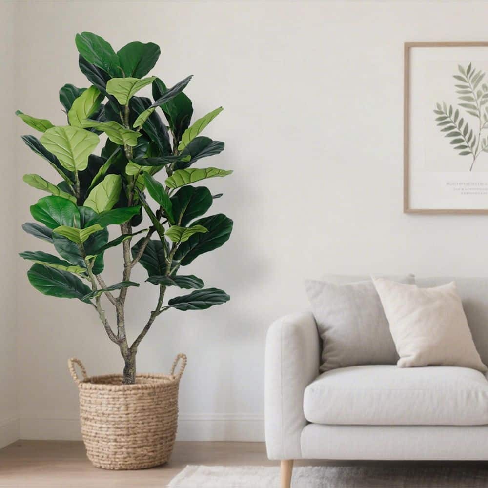 New Artificial Fiddle Leaf Fig Tree Ficus Faux Indoor Outdoor Garden Home Decor