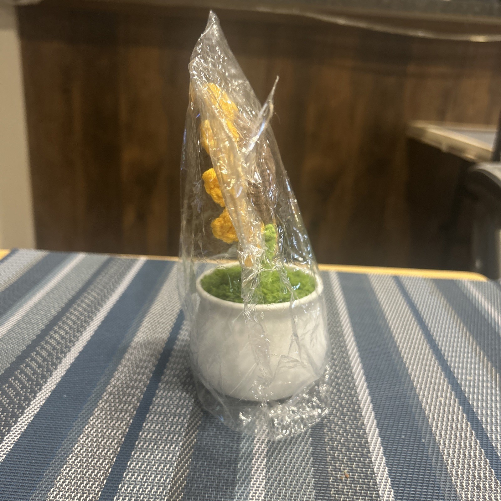 Crochet Sunflower In A Pot (6”)