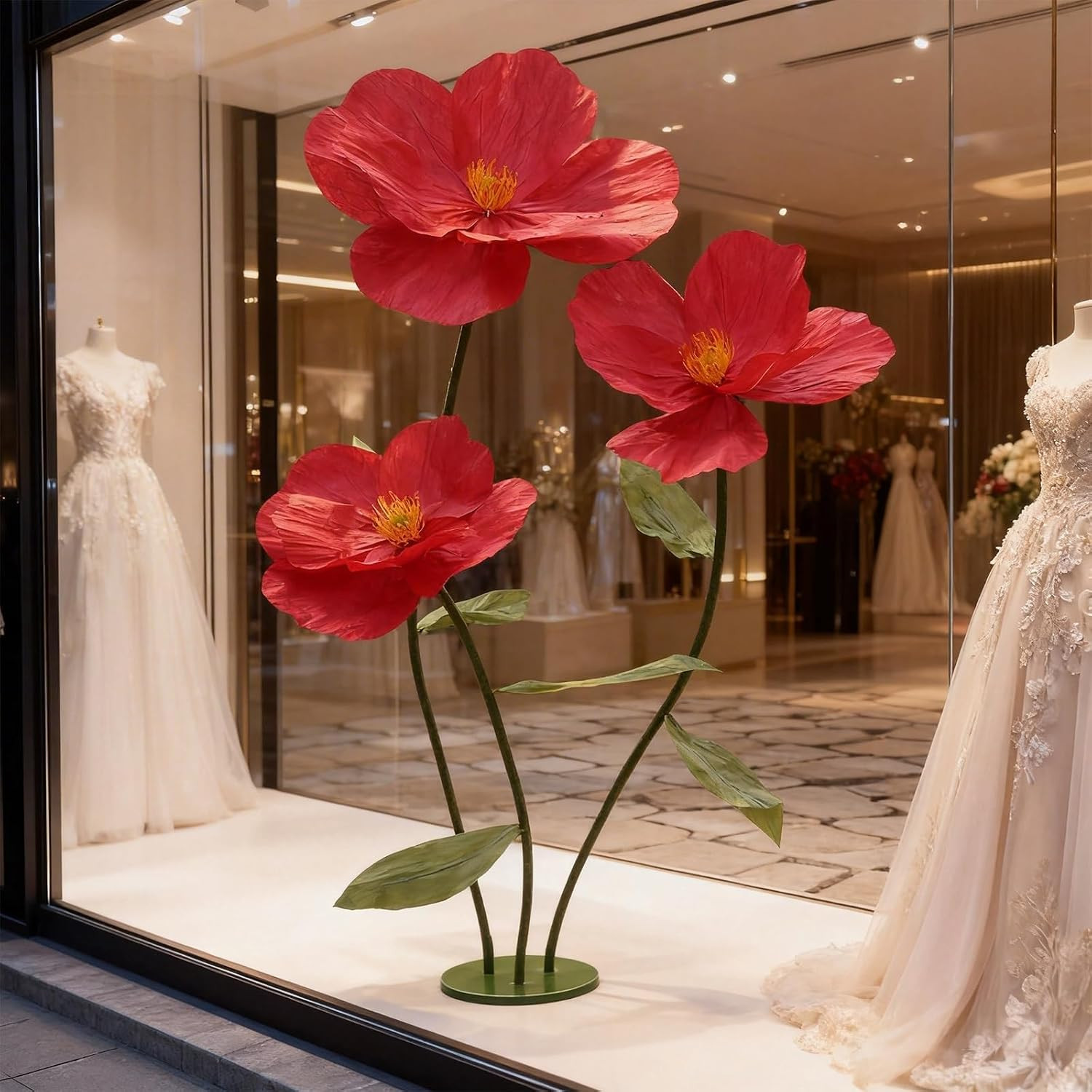 Giant Artificial Flowers for Decoration with Stand,Large Paper Flowers for Weddi