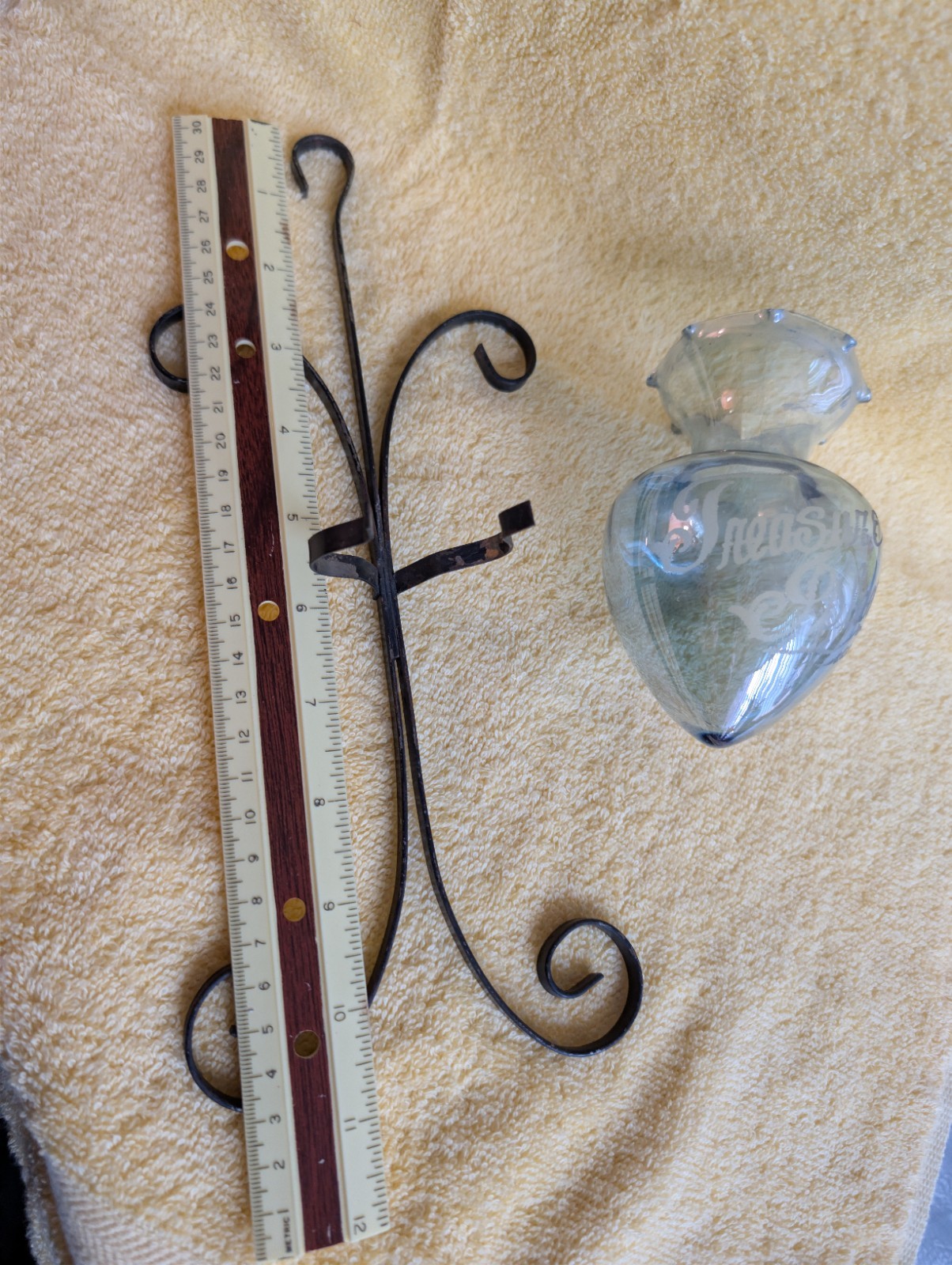 VINTAGE Treasure Island SF CA Wall Sconce Propagation Planter Bulb Glass Vase
