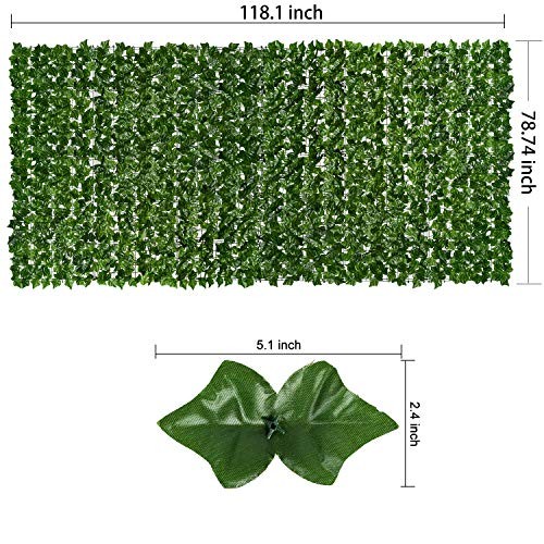 Artificial Ivy Privacy Fence, 118×78.7in Artificial Hedges Fence 118*78.7inch