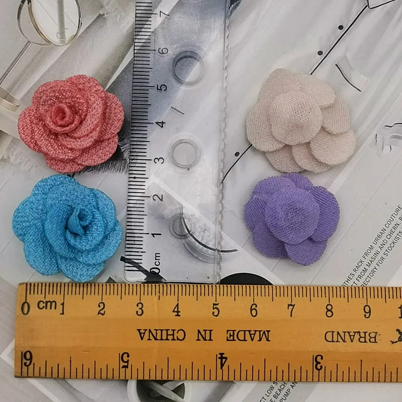 2.5cm 3.5CM Small Flower Clothing Headwear Accessories Three dimensional Flower
