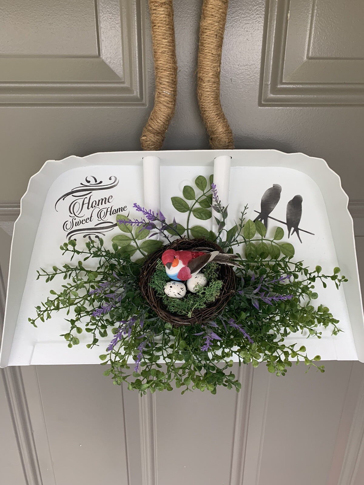 Shovel Floral Bird Nest Arrangement Farmhouse French Decor
