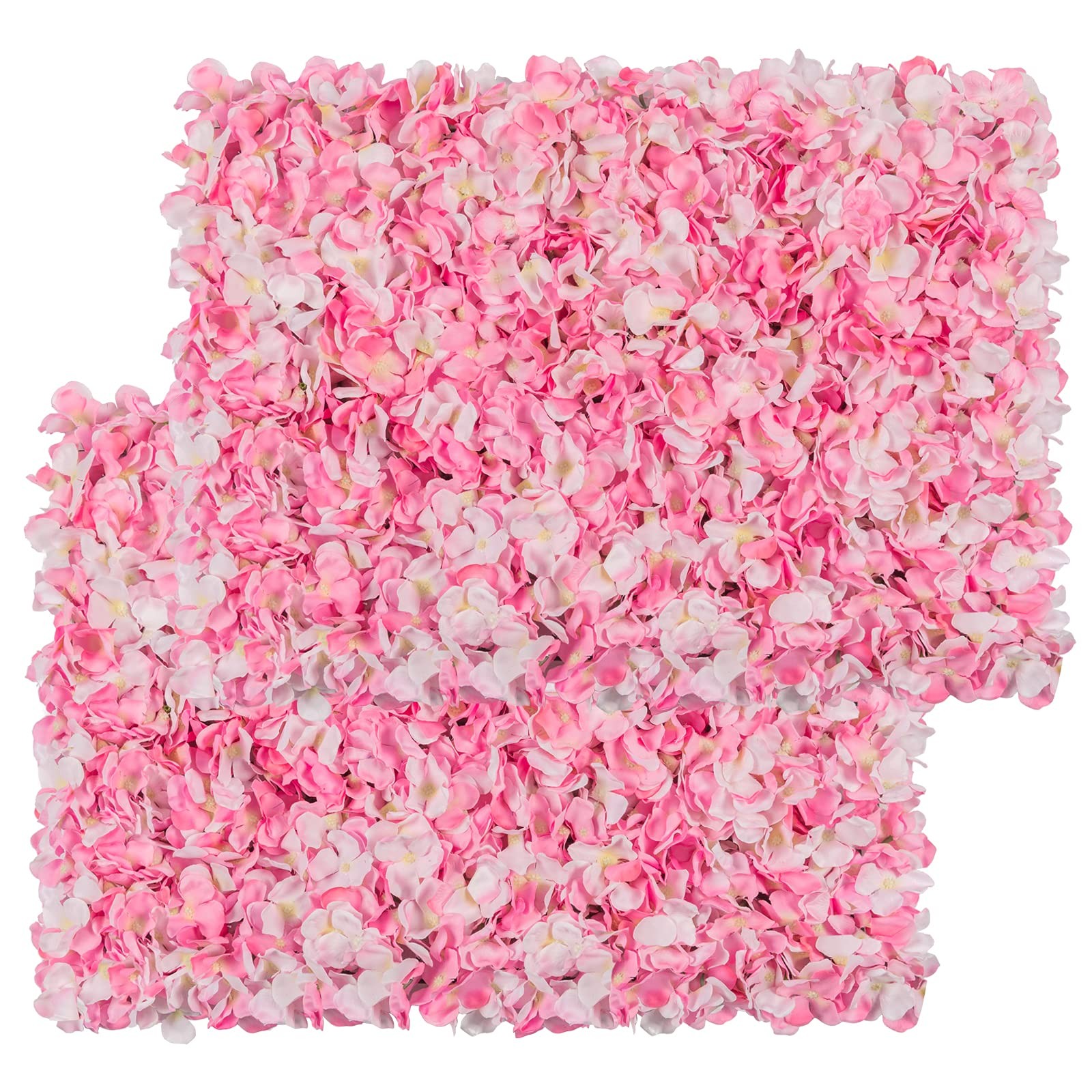Flower Wall Panel Set, U’Artliens Artificial Wall Flower Backdrop 24×16 Inch …