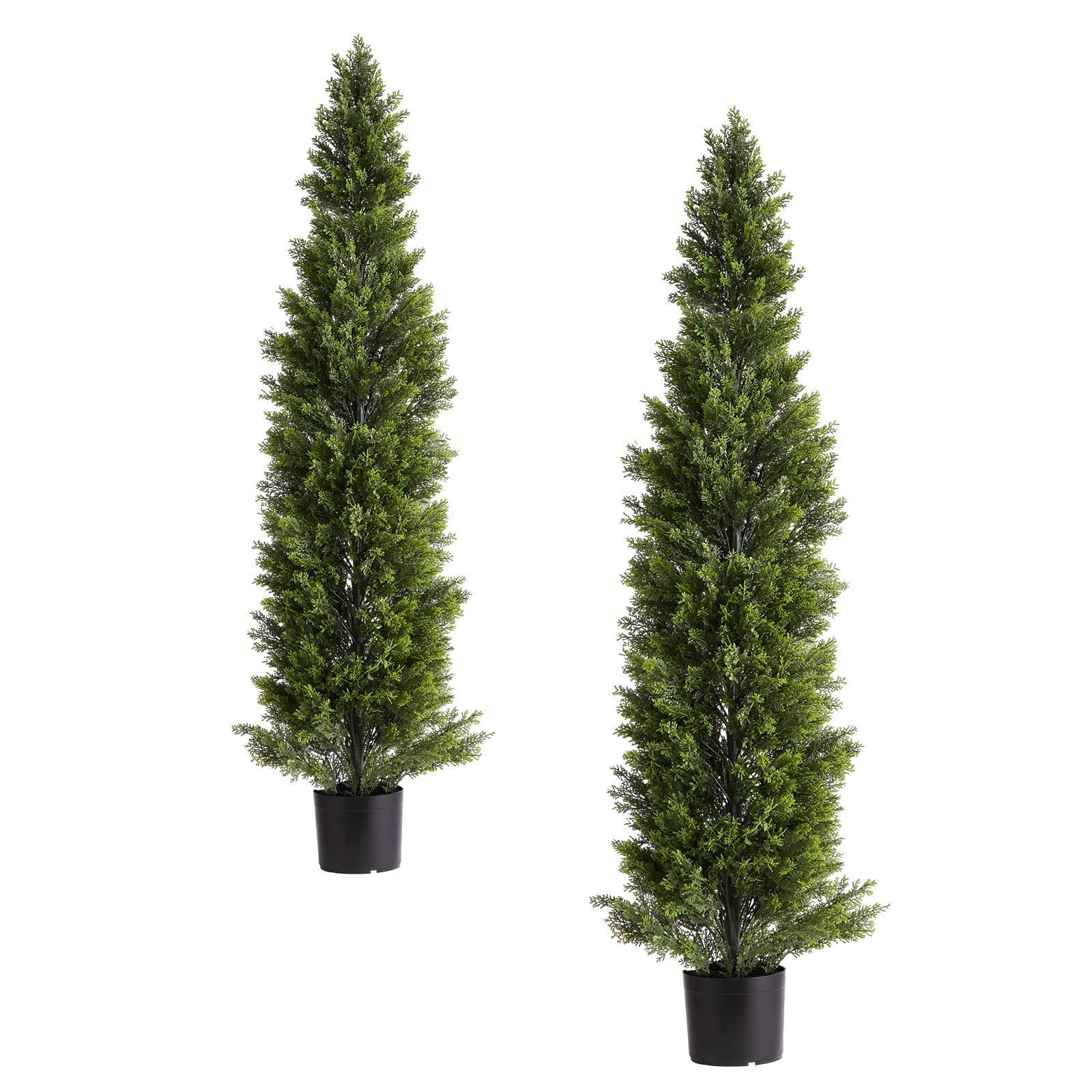 60in 2 Pc Fake Topiary Shrubs Ideal Height For Doorscape Decor