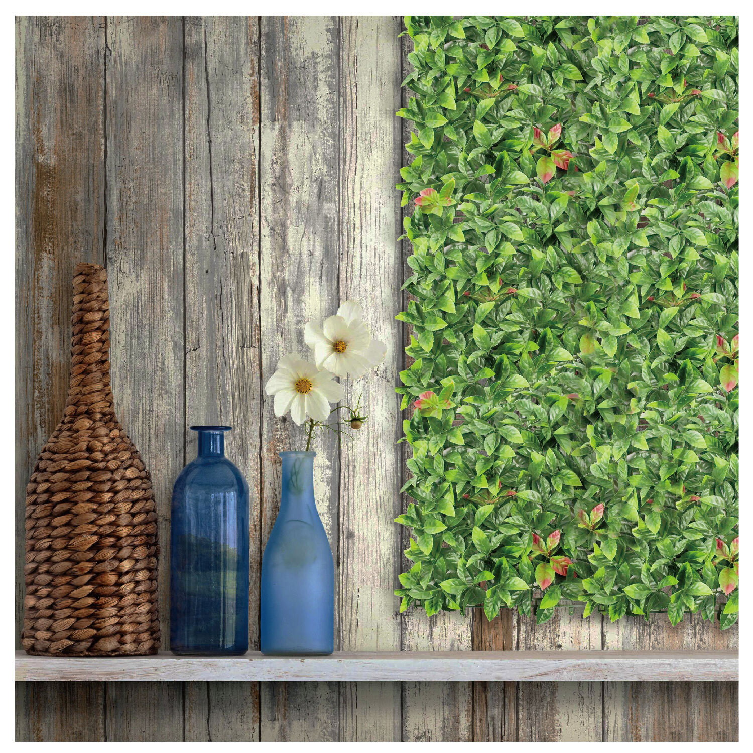 20in Artificial Faux Photinia Mat Wall Hedge Decor Privacy Fence Panel Grass