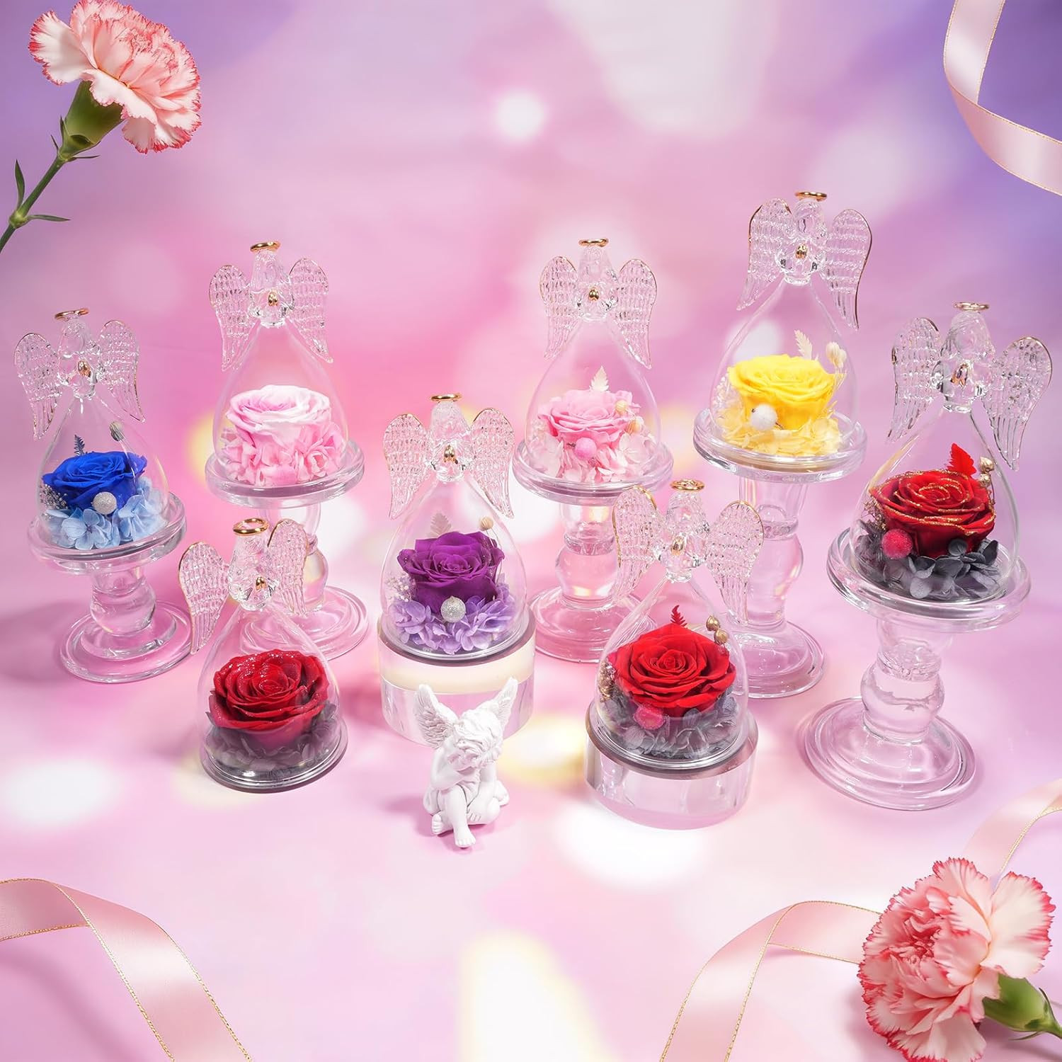 Gifts for Mom Birthday Gifts for Women, Mothers Day Preserved Real Roses in Glas