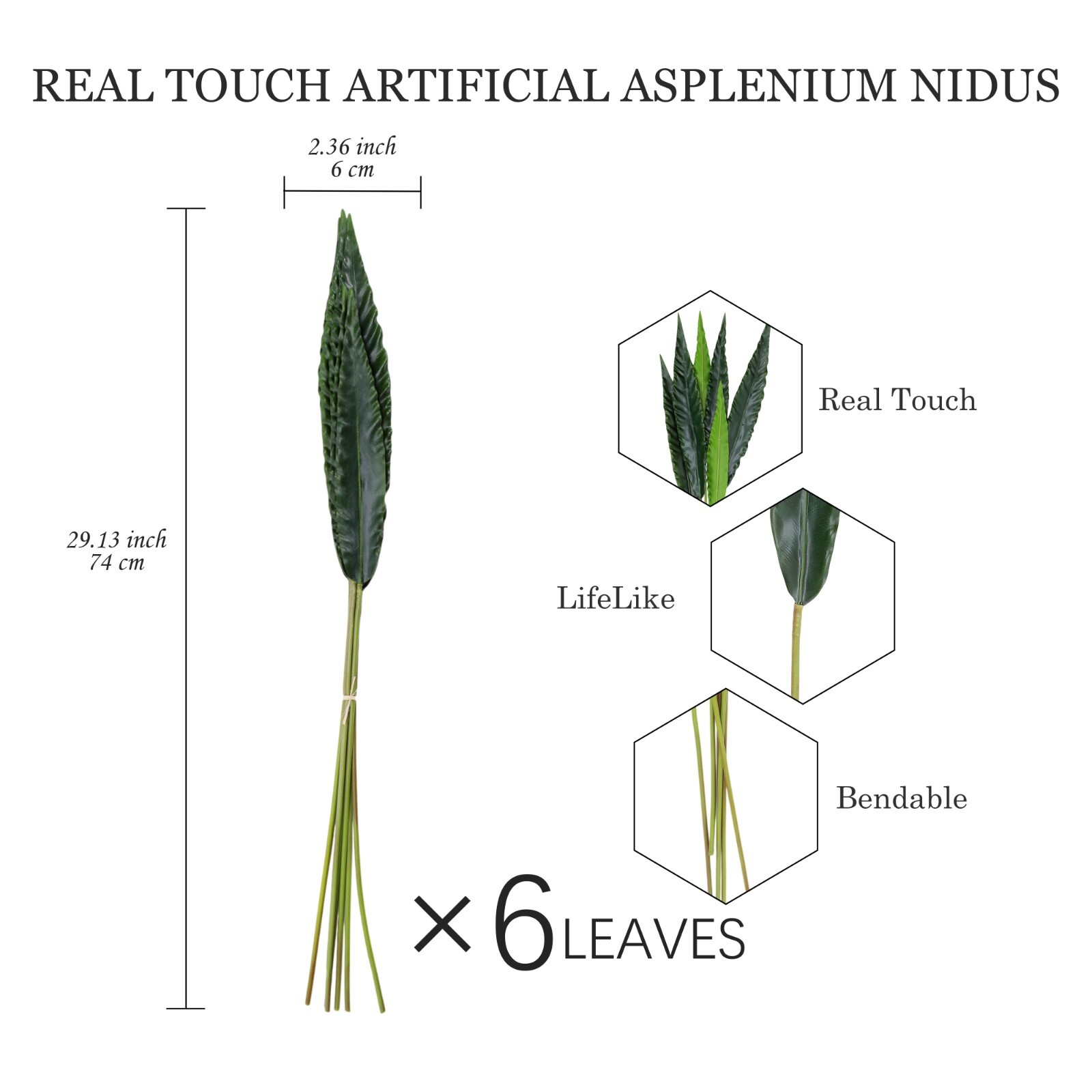 12-Stem Artificial Flower Set ?Bird of Paradise,Bird?s Nest Fern and Delphinium