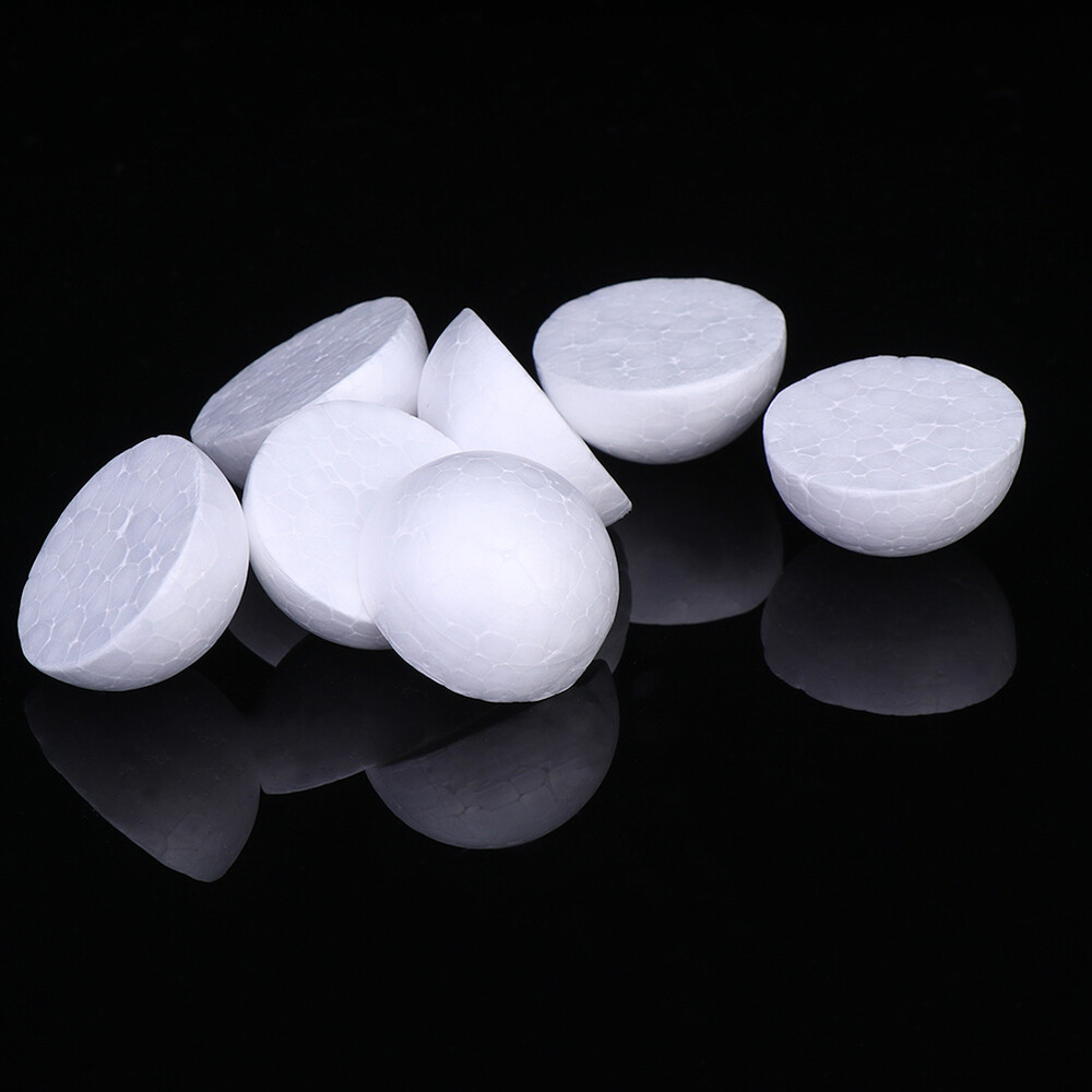 20pcs Craft Polystyrene Balls Flower Holder Craft Flower Arranging Half Balls