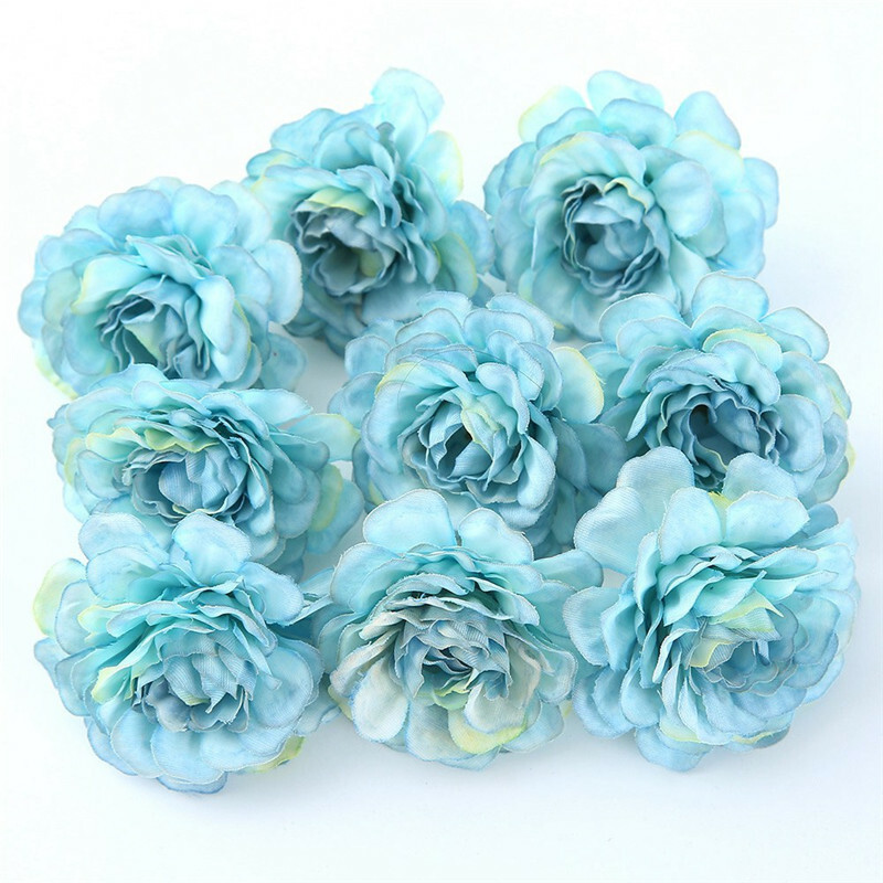 Rose Heads Bulk 10Pcs Party Artificial Wedding Flower Silk Decor Craft