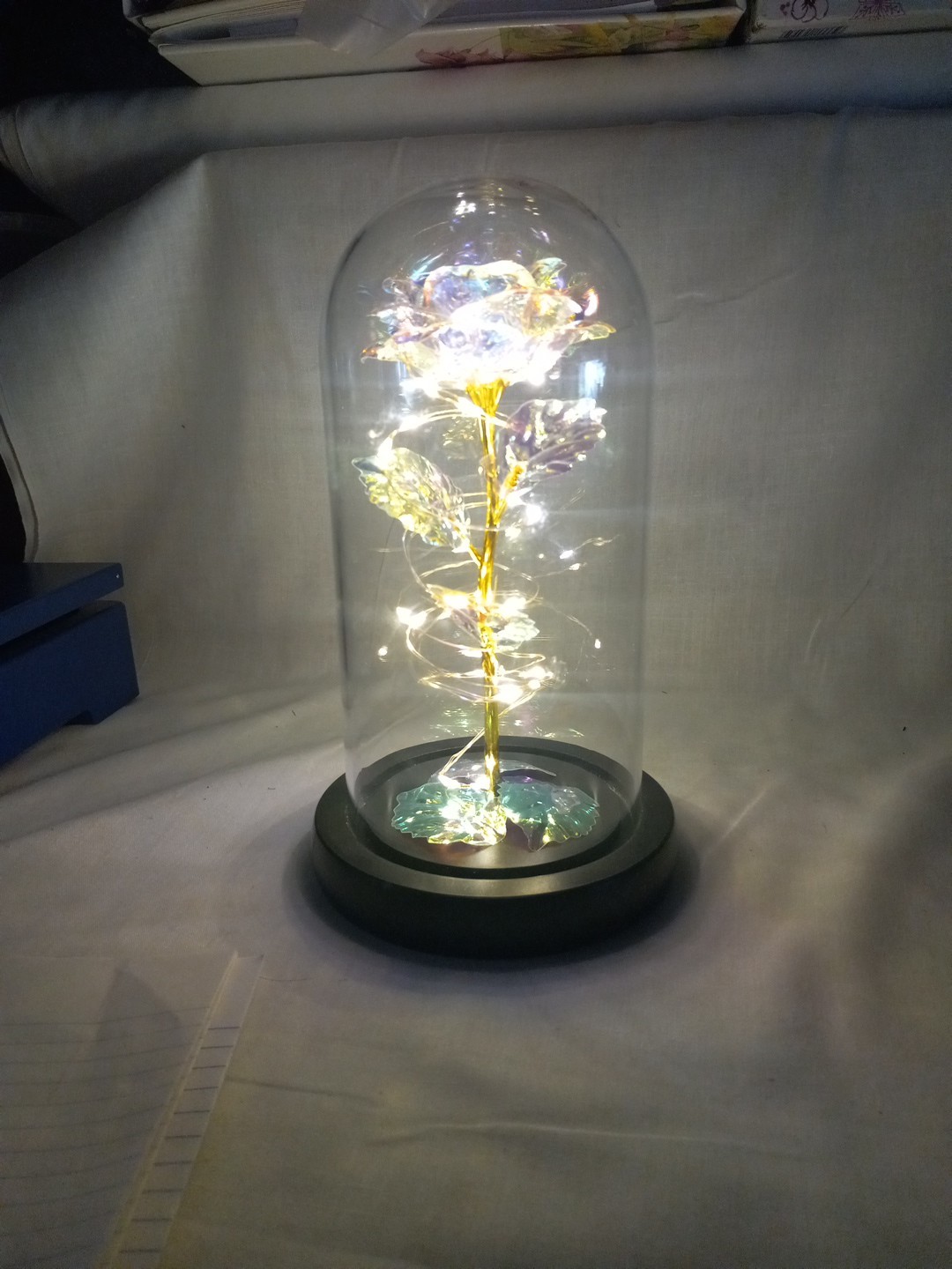 LED Enchanted Galaxy Rose Eternal Flower In Dome