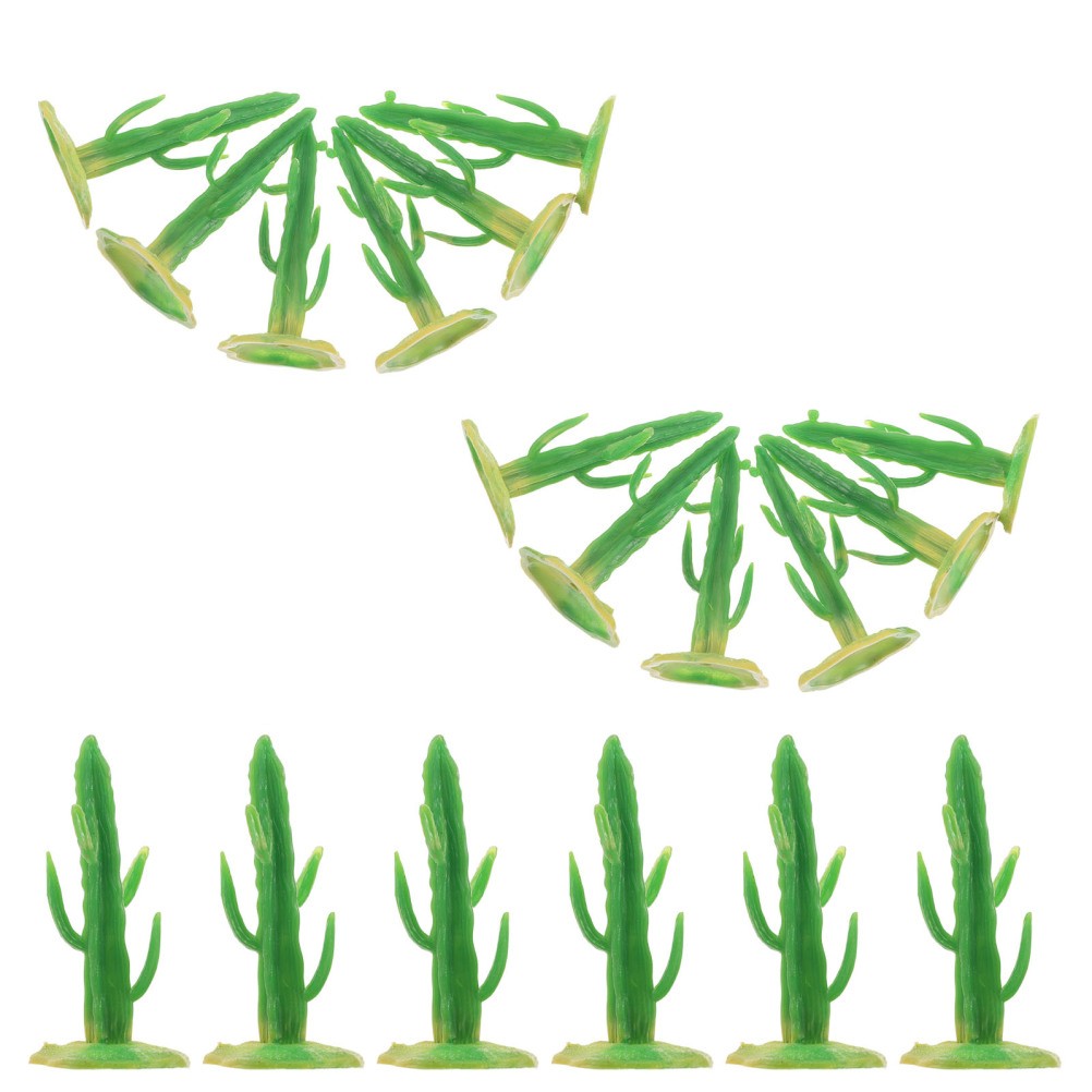 40 PCS Model Plants for Diorama Cute Miniature Cactus Figurines Craft
