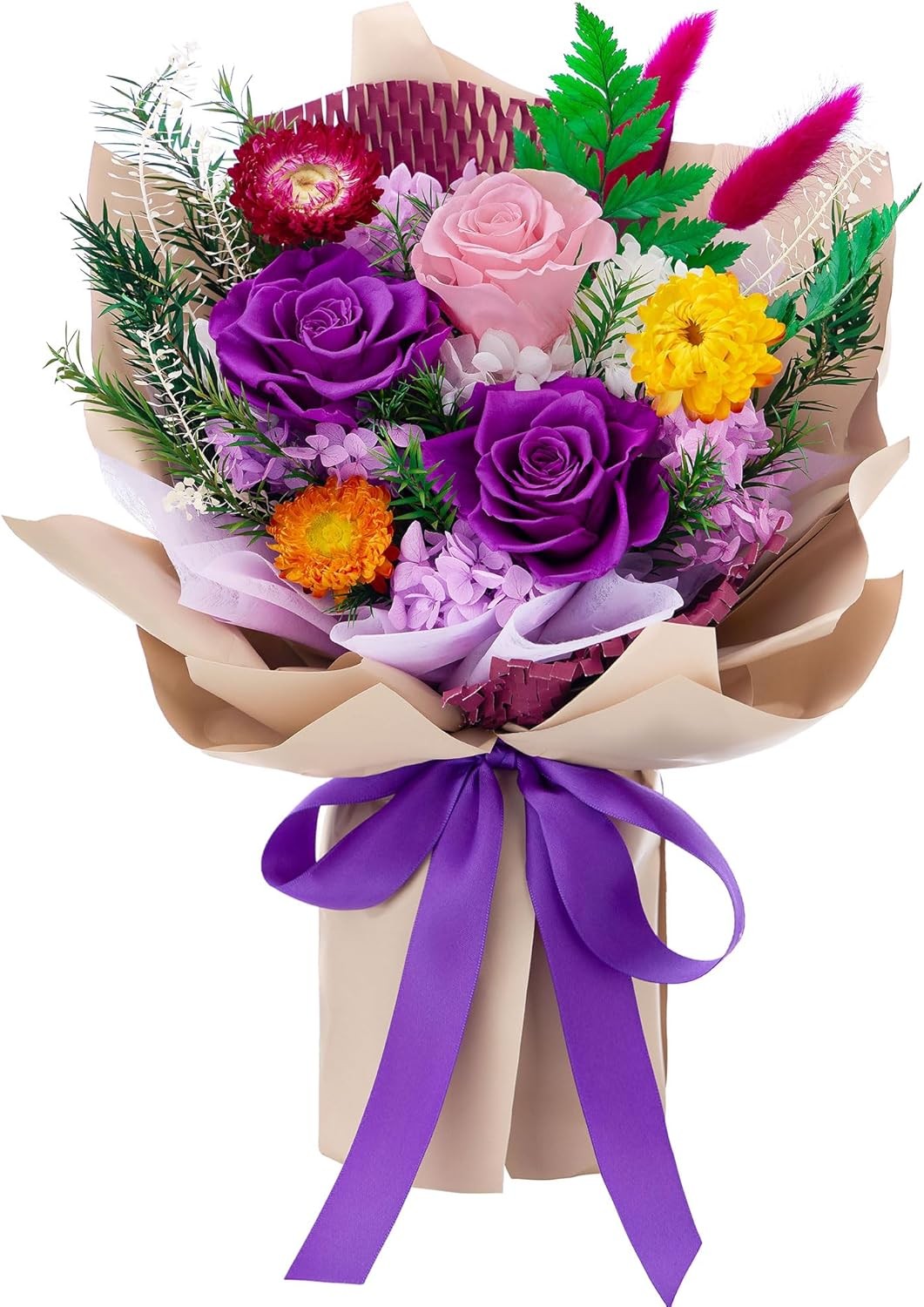 Forever Flowers Gifts for Her, Valentines Day Preserved Flowers Bouquet Birthday