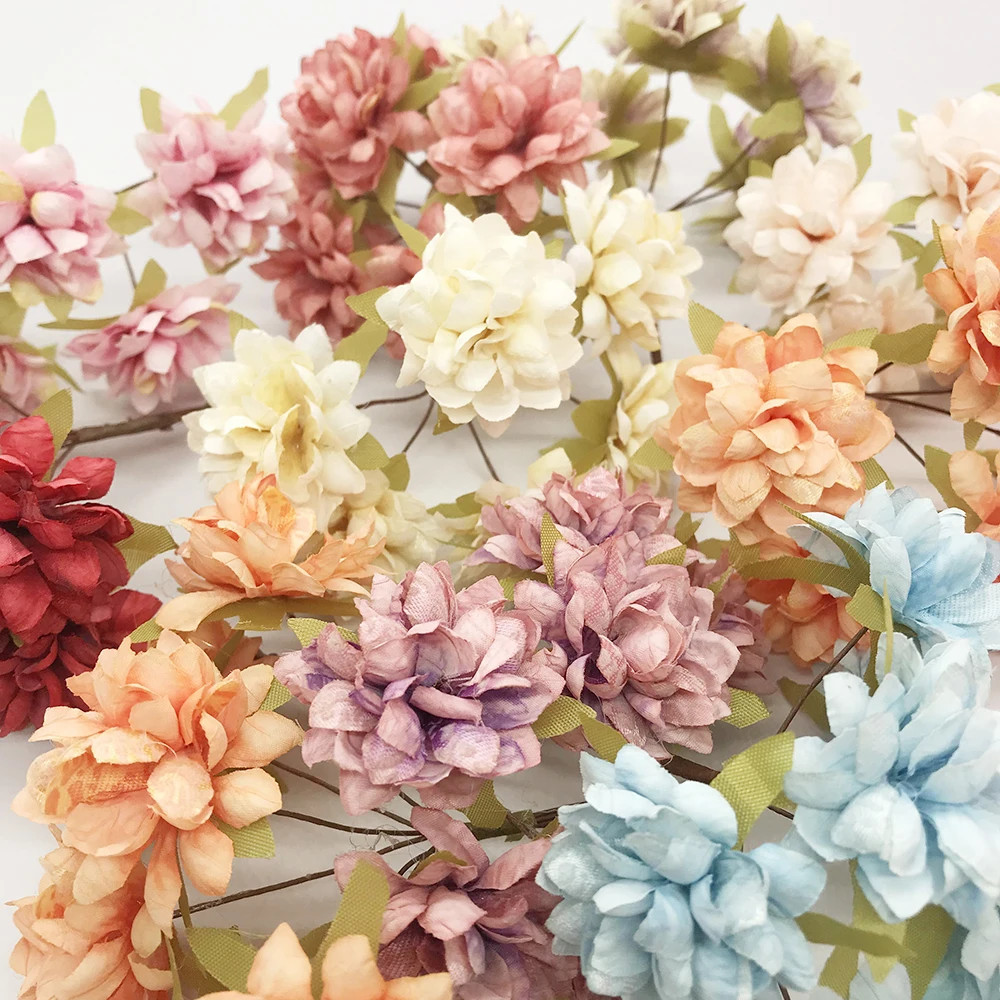 Artificial Flower Silk Peony Home Christmas Handmade Decorative Flower Wall Garl