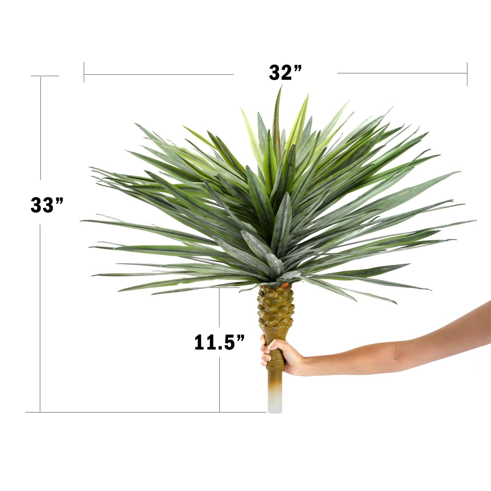 Artificial Agave Plant 33 Inch UV Resistant Faux Succulent for Indoor Outdoor
