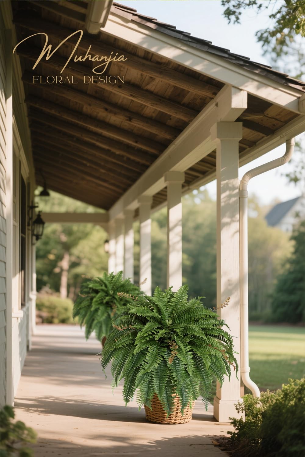 Artificial Boston Fern Silky Bush, 48IN Faux Fern Large Hanging Lifelike Plan…