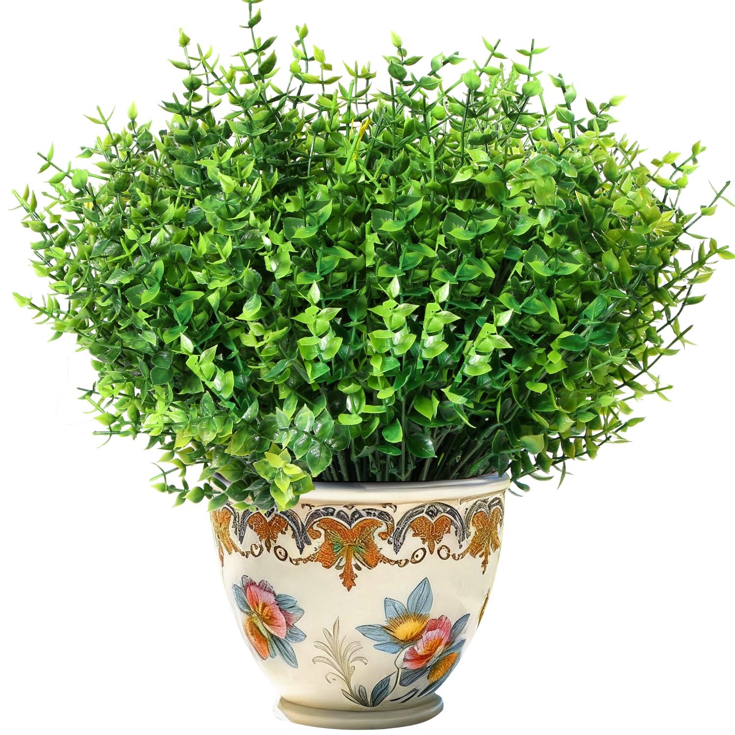 12 Bundles Artificial Eucalyptus Bundles, Fake Greenery Stems, Faux Plants fo…