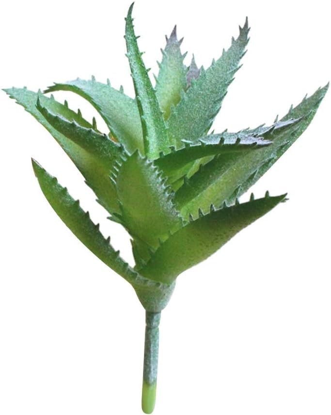 1Pc Green Artificial Succulents Aloe, Artificial Succulent Plant Fake Aloe Re…