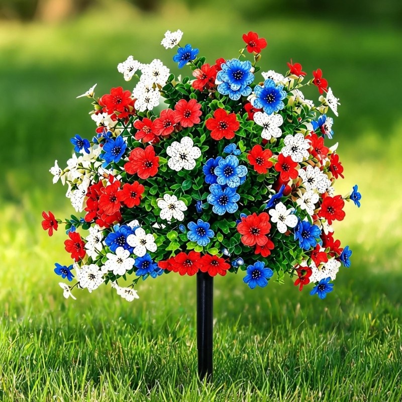 Elegant Faux Florals Ground Stake Suitable For Indoor And Outdoor Display Use