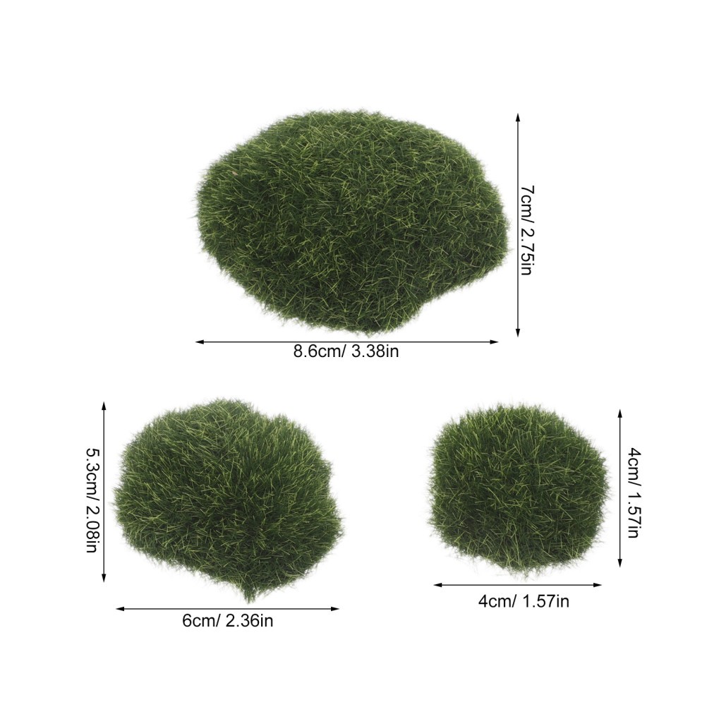 4Pcs Reusable Faux Moss Rocks Lifelike Artificial Stone for Indoor Outdoor Decor